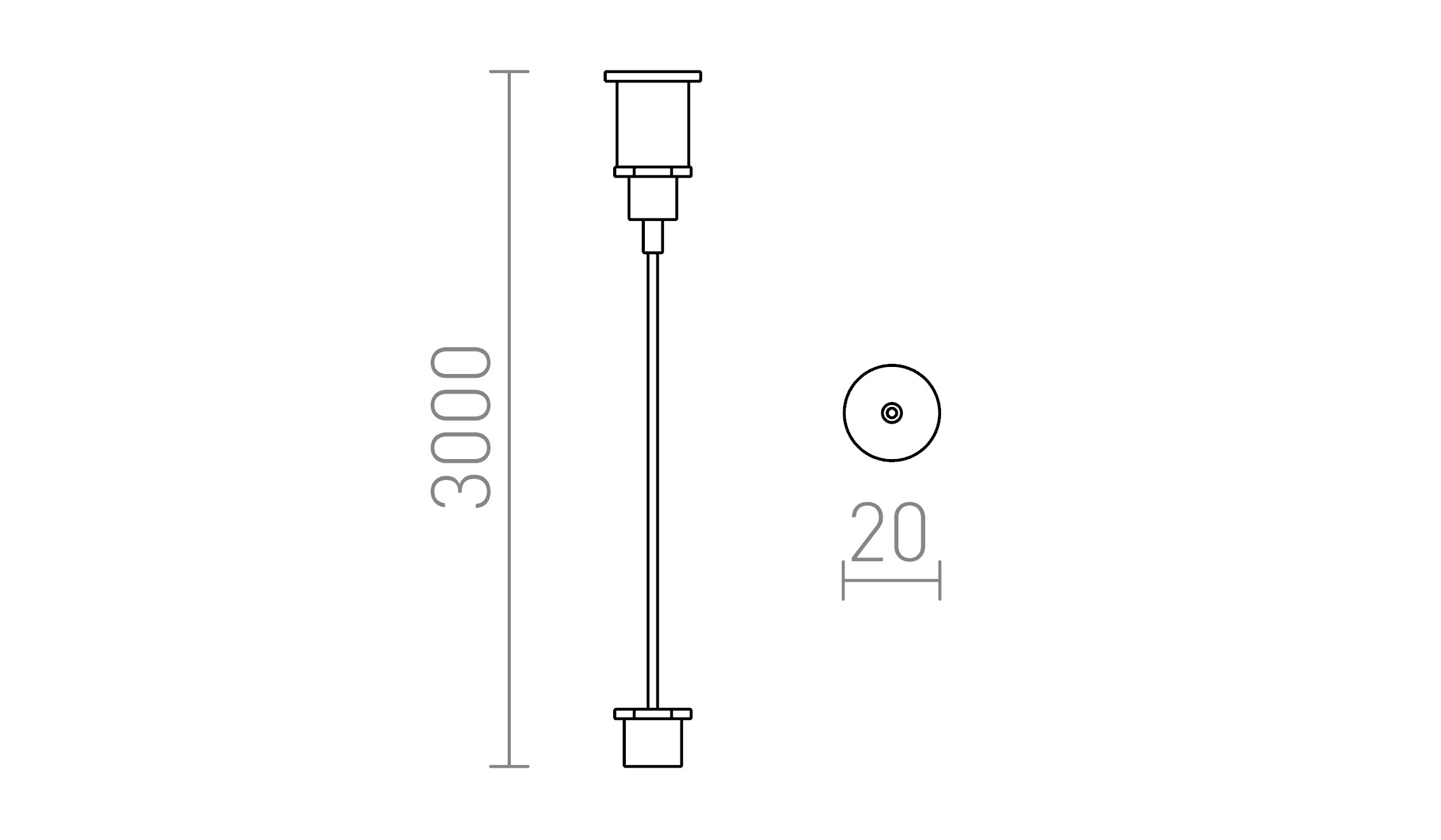 EUTRAC 3m zawiesie linkowe - Product sketch