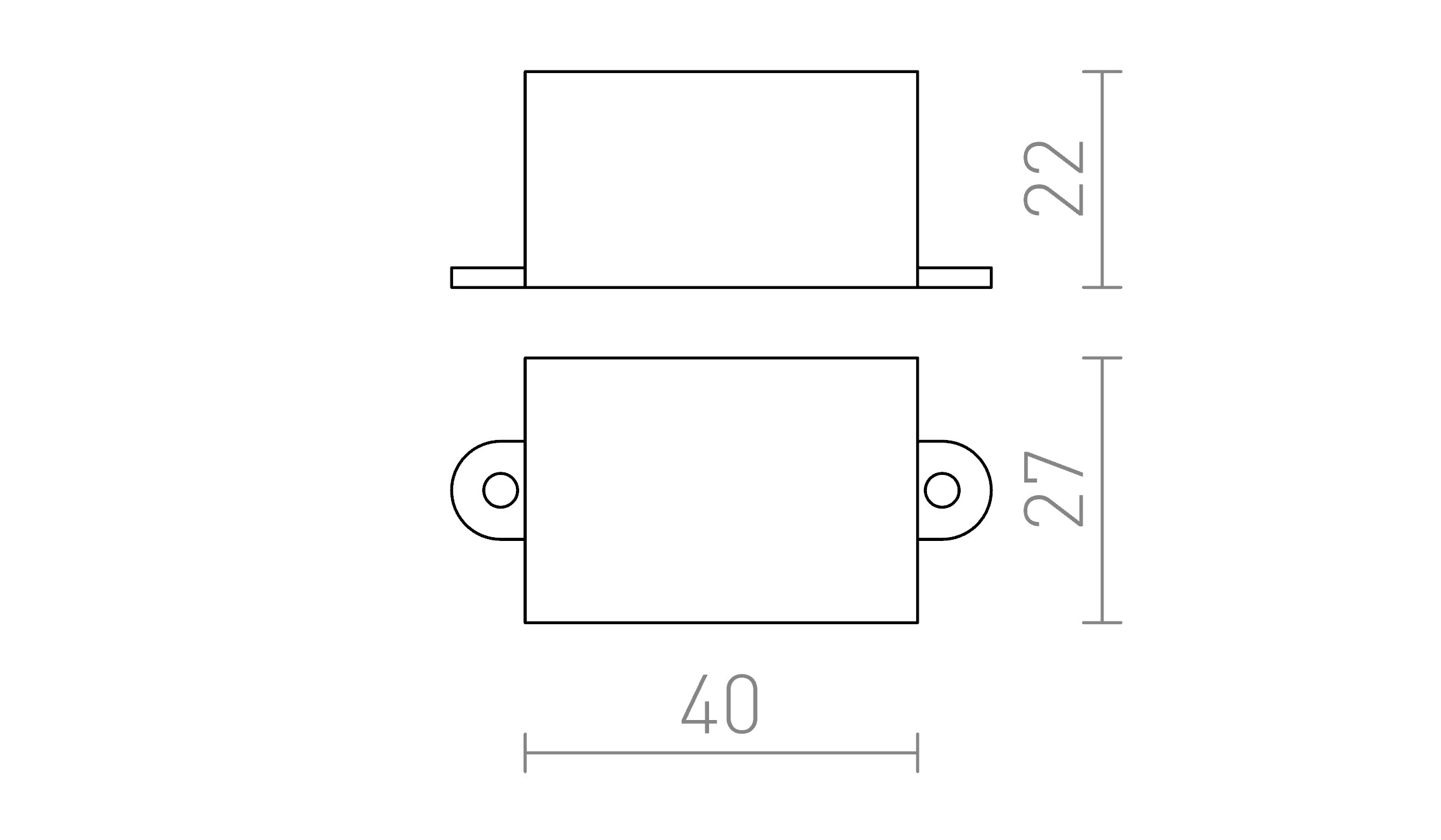 DRIVER LED 1x3W - Product sketch