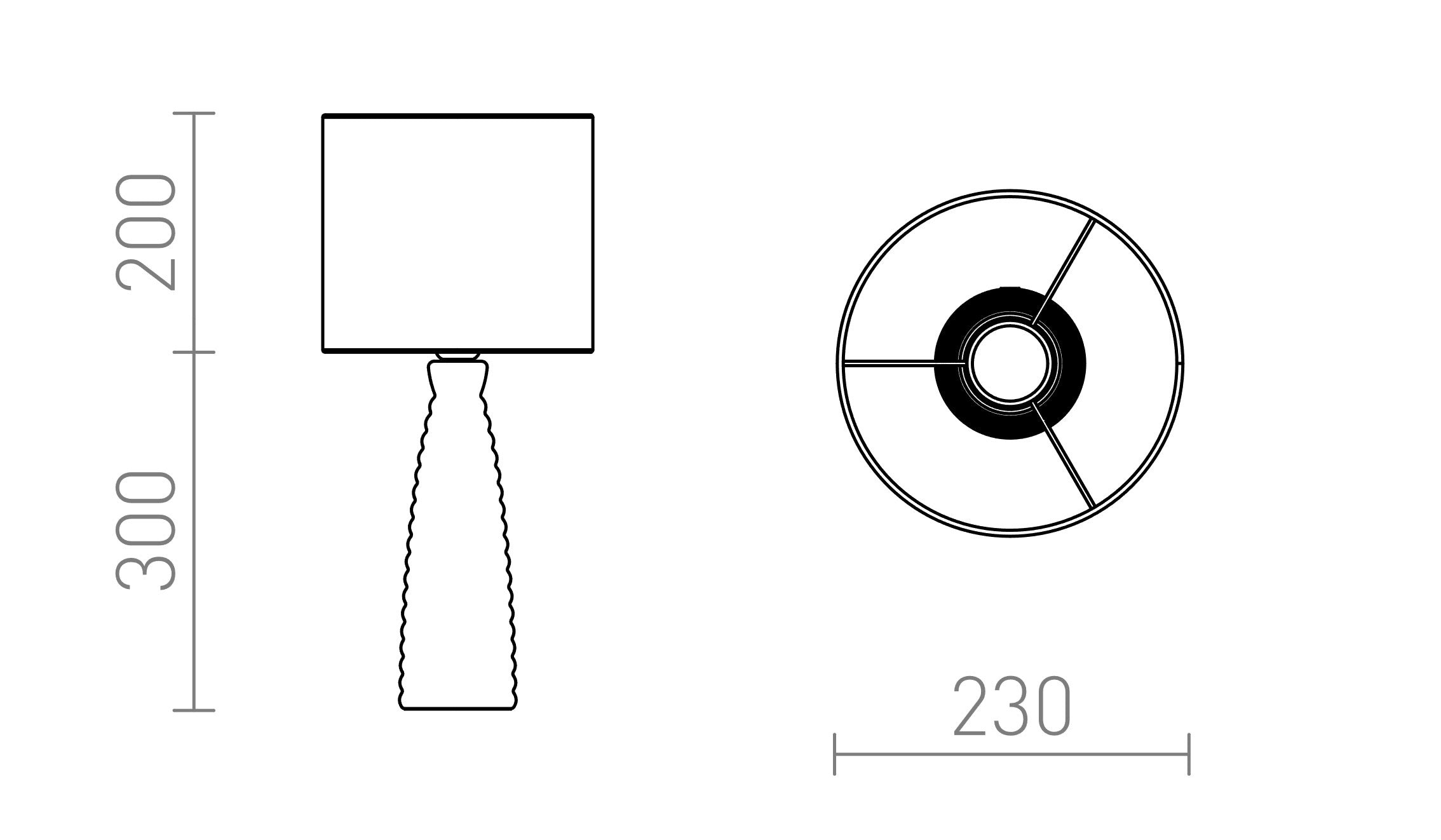 LAURA tafellamp lamp - Product sketch