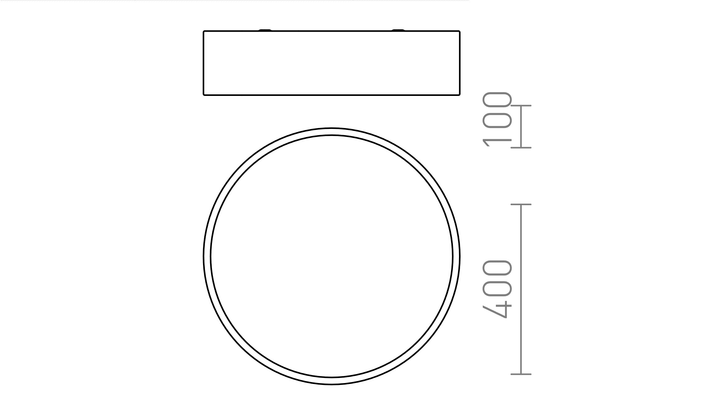 MEZZO 40 DIMM da soffitto lampada - Product sketch