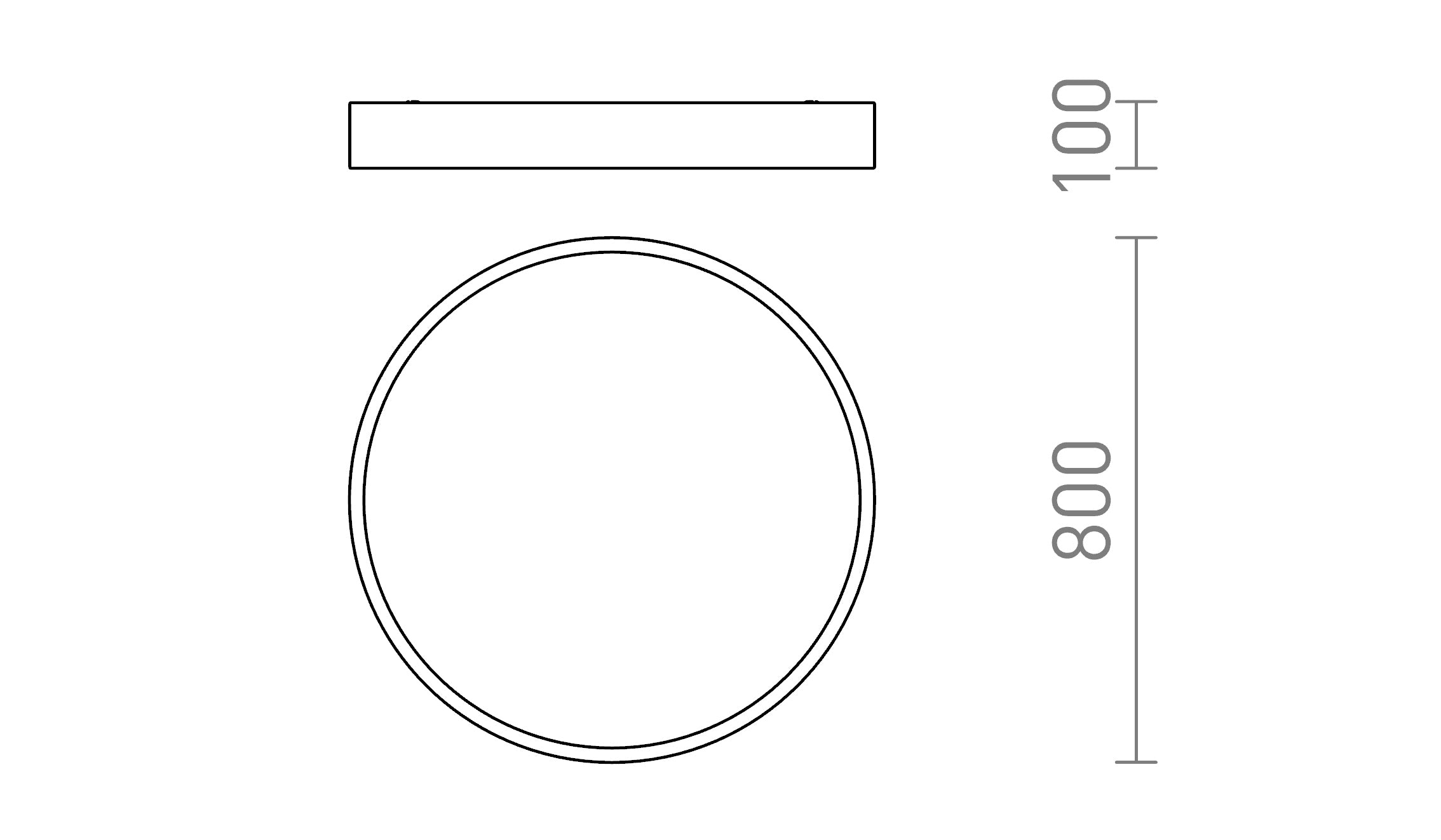 MEZZO 80 DIMM οροφής λαμπτήρας - Product sketch