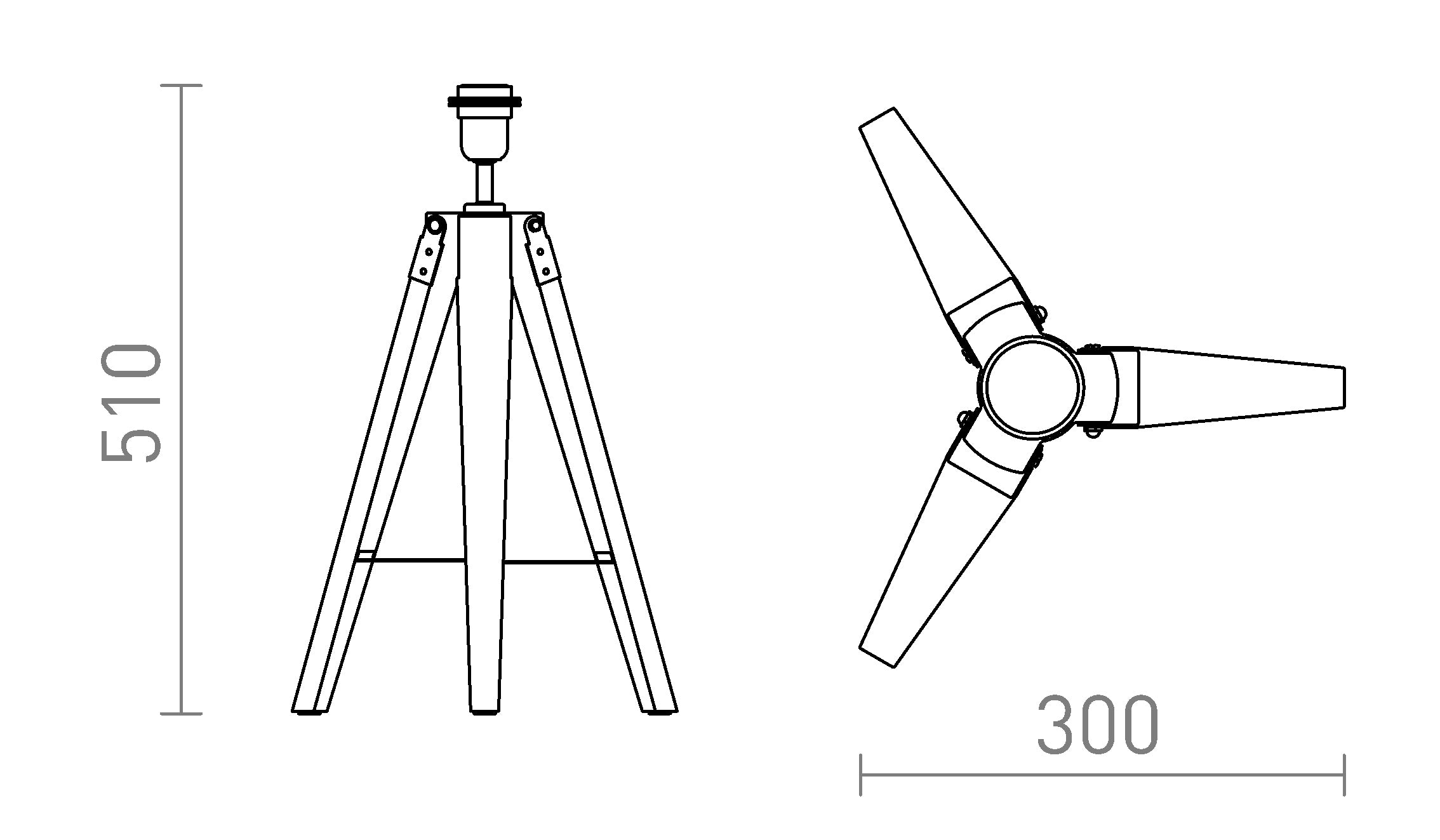 ALVIS base candeeiro de mesa - Product sketch