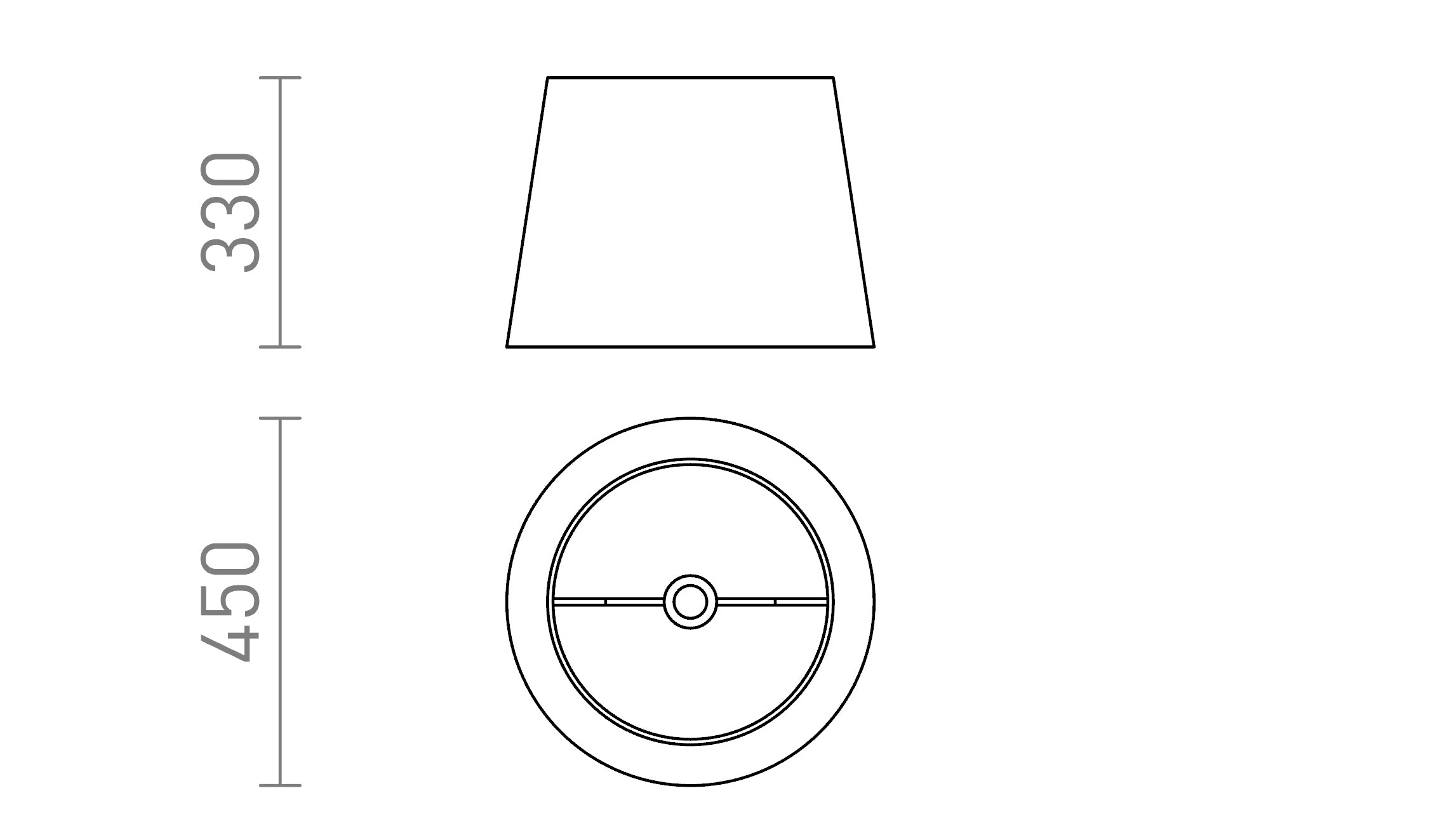ILLUSION 45/33 paralume - Product sketch