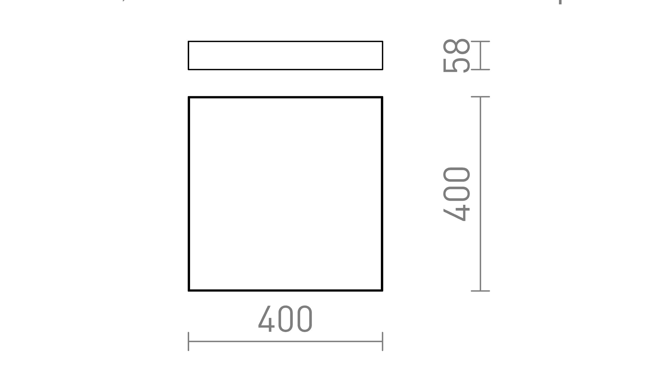 LARISA SQ 40 plafondlamp lamp - Product sketch