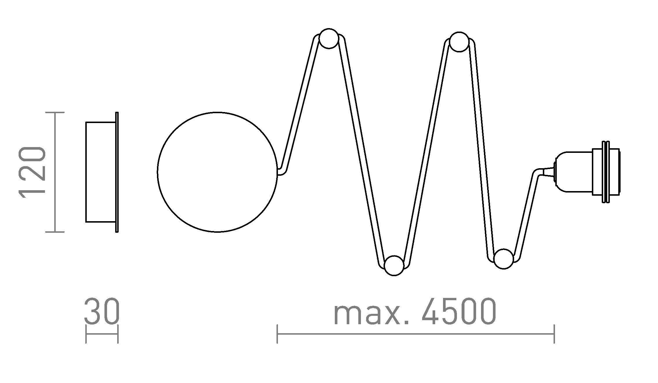 SPIDER I set da sospensione lampada - Product sketch