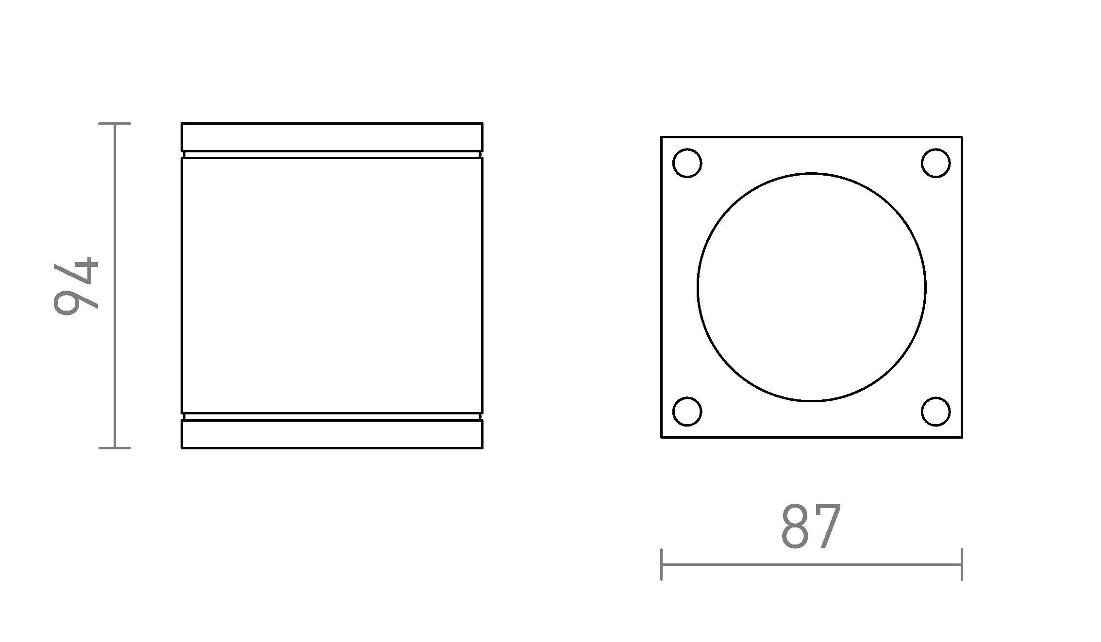 RODGE sufitowa lampa - Product sketch