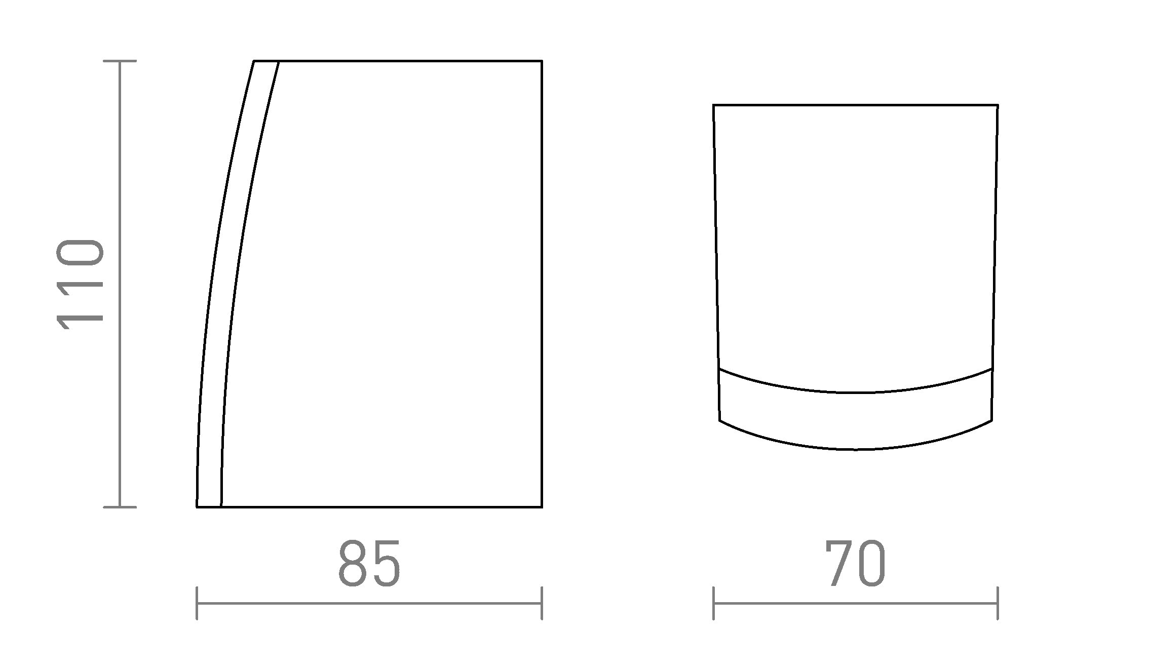 SELMA ścienna lampa - Product sketch