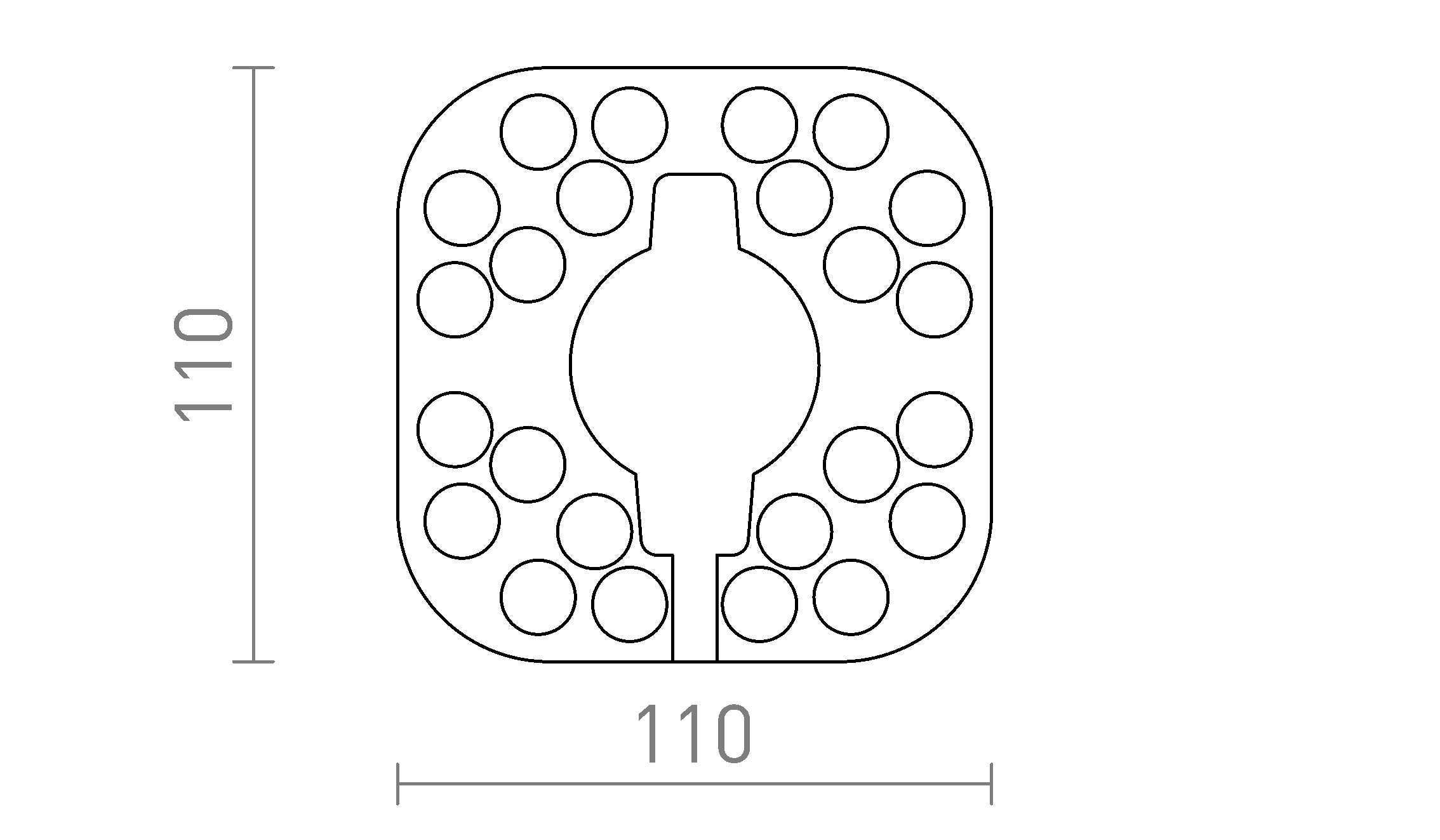 LED MODUL SQ 10 - Product sketch