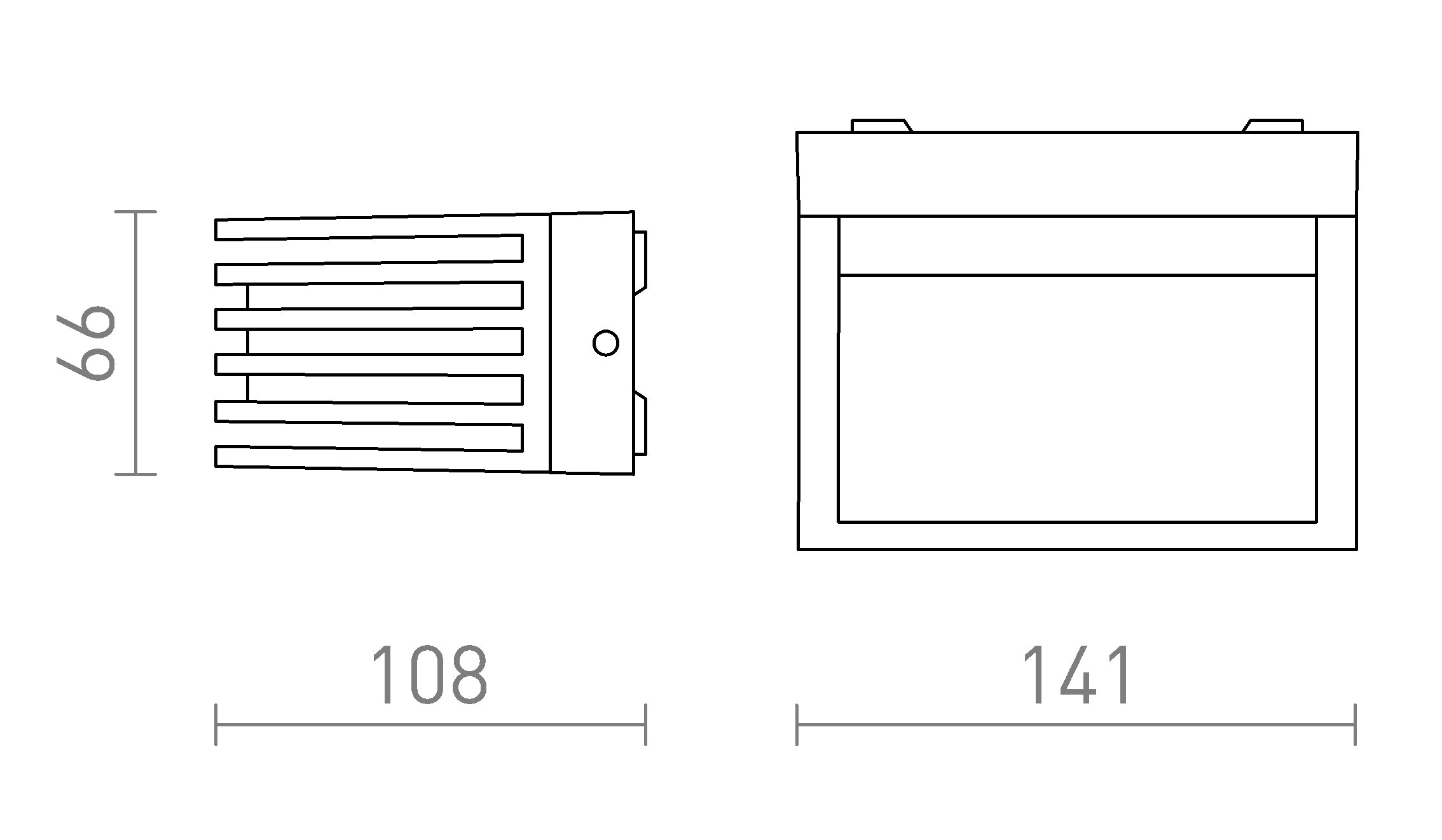 CLAIRE 14 ścienna lampa - Product sketch
