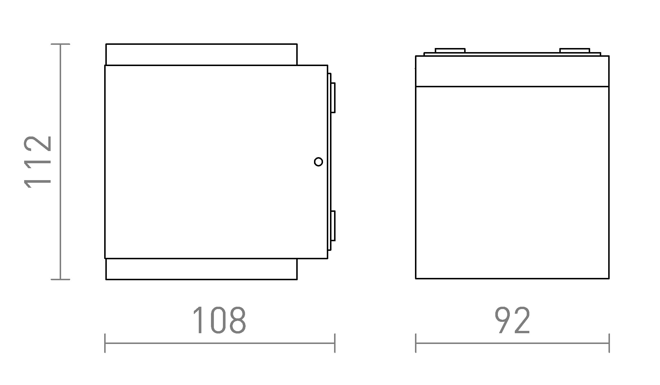 TIRAS II ścienna lampa - Product sketch