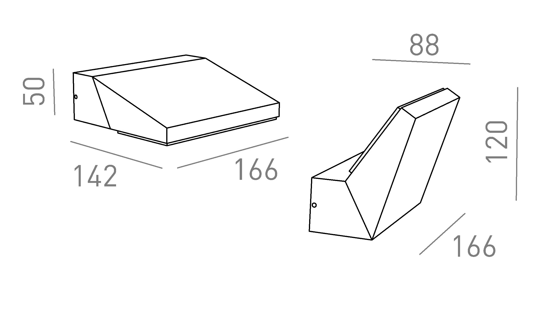 TWIST nástenná lampa - Product sketch