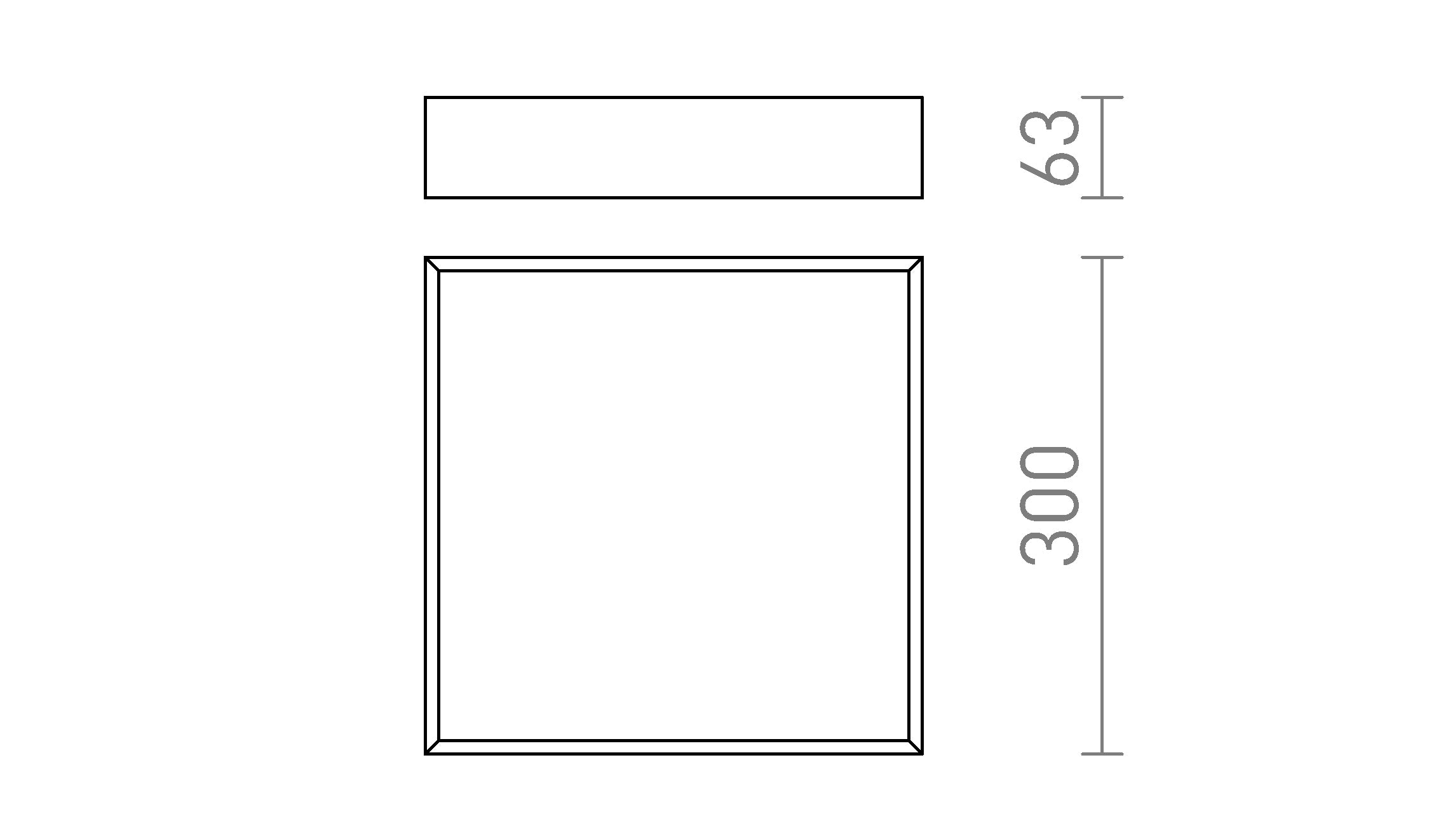 MERANO LED 30 οροφής λαμπτήρας - Product sketch