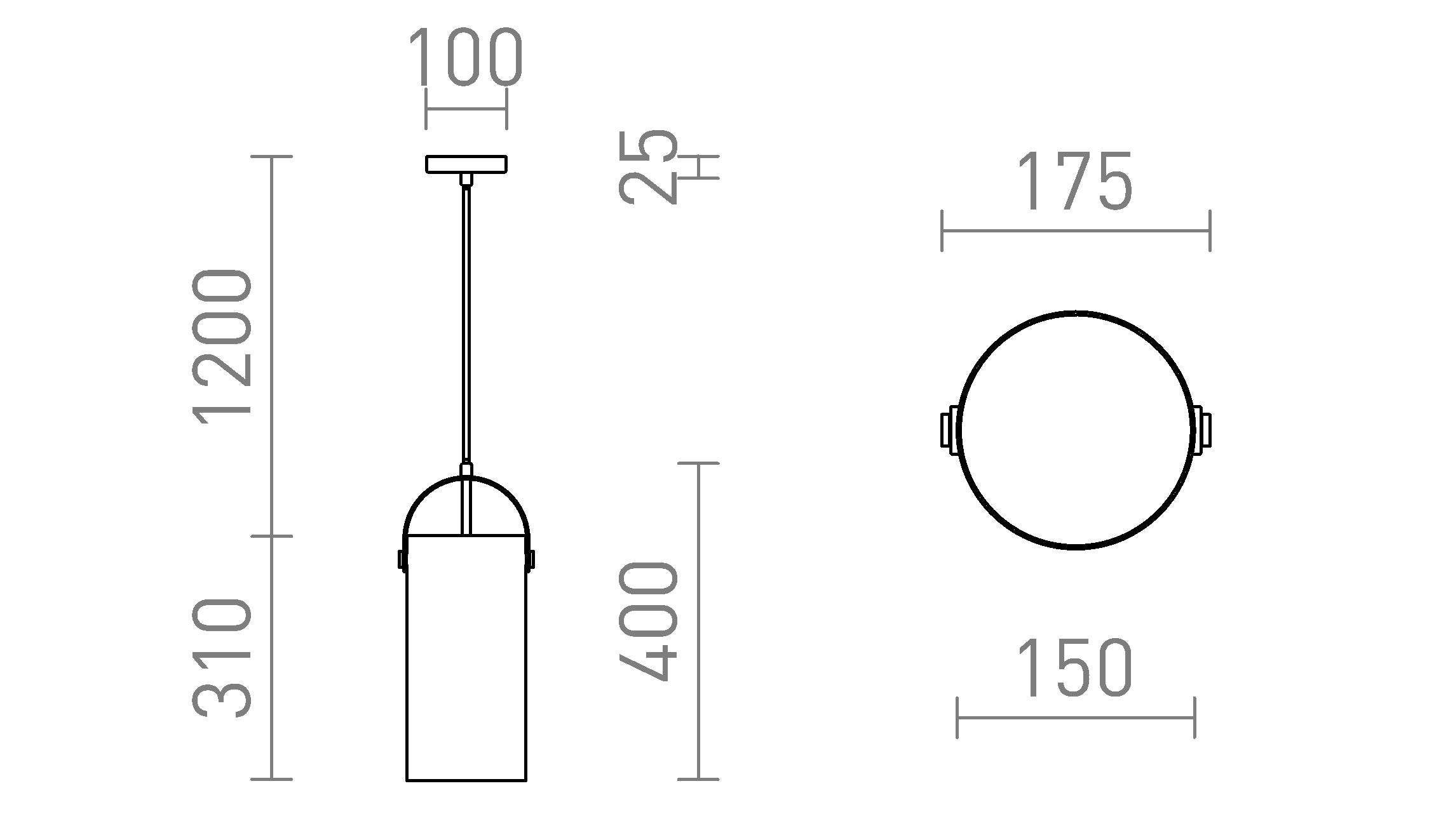 JULIETTA 31 hanglamp lamp - Product sketch
