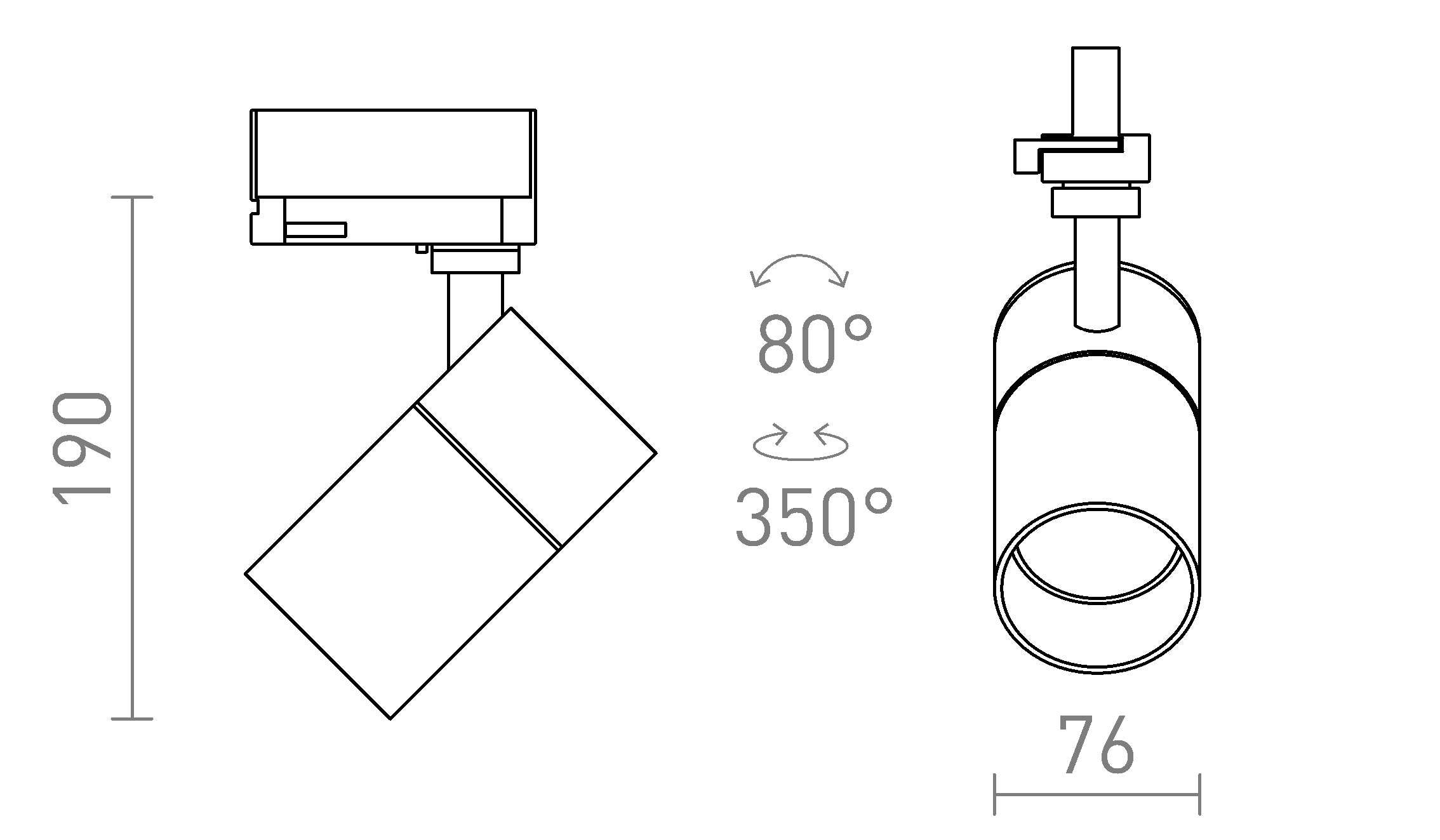 WISH 20 DIMM pentru șină trifazat - Product sketch