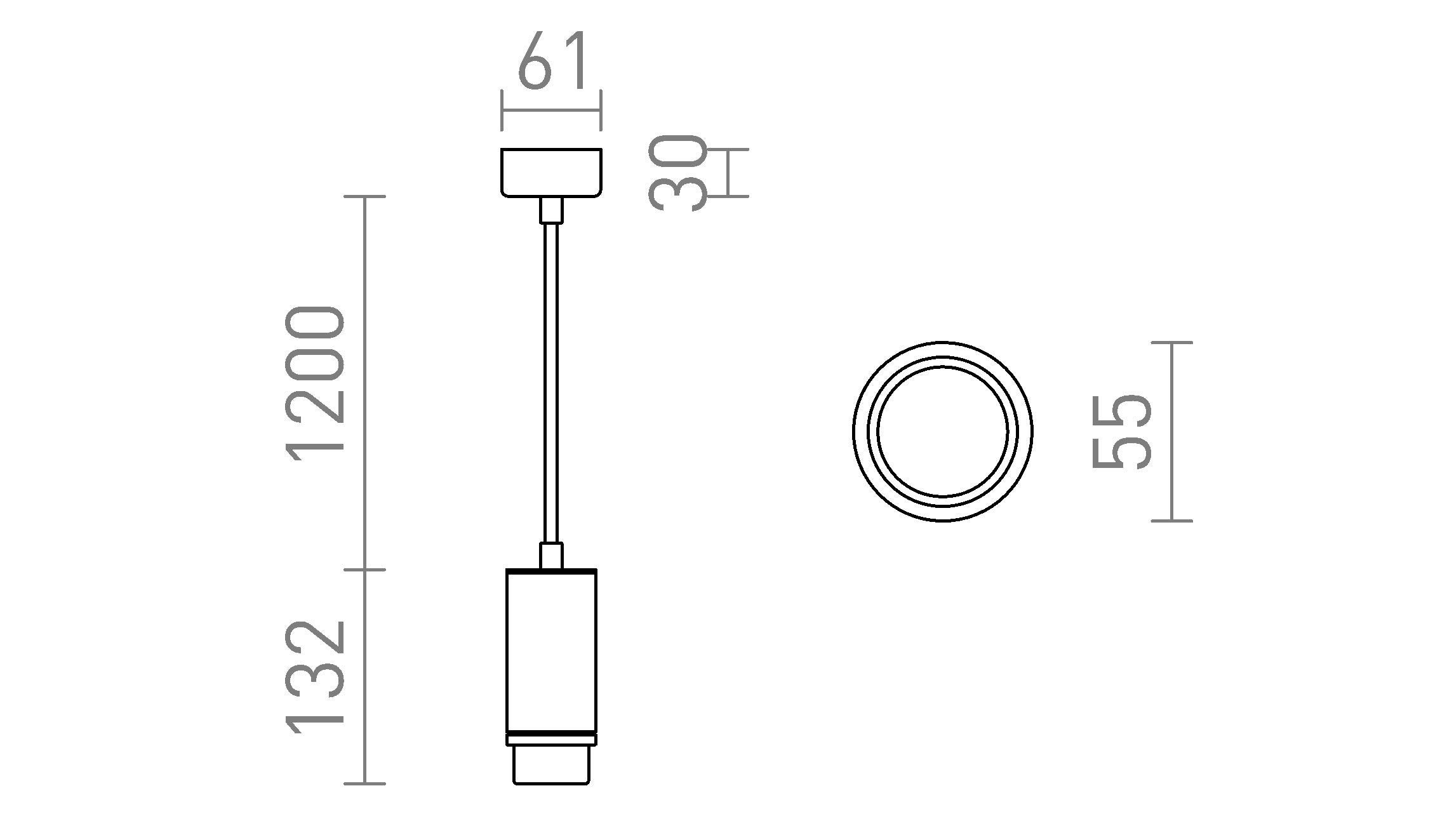 OPTIMUS Pendelleuchte lampe - Product sketch