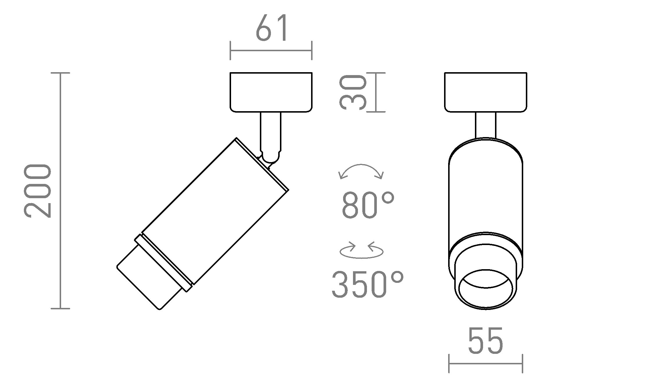 OPTIMUS plafondlamp lamp - Product sketch