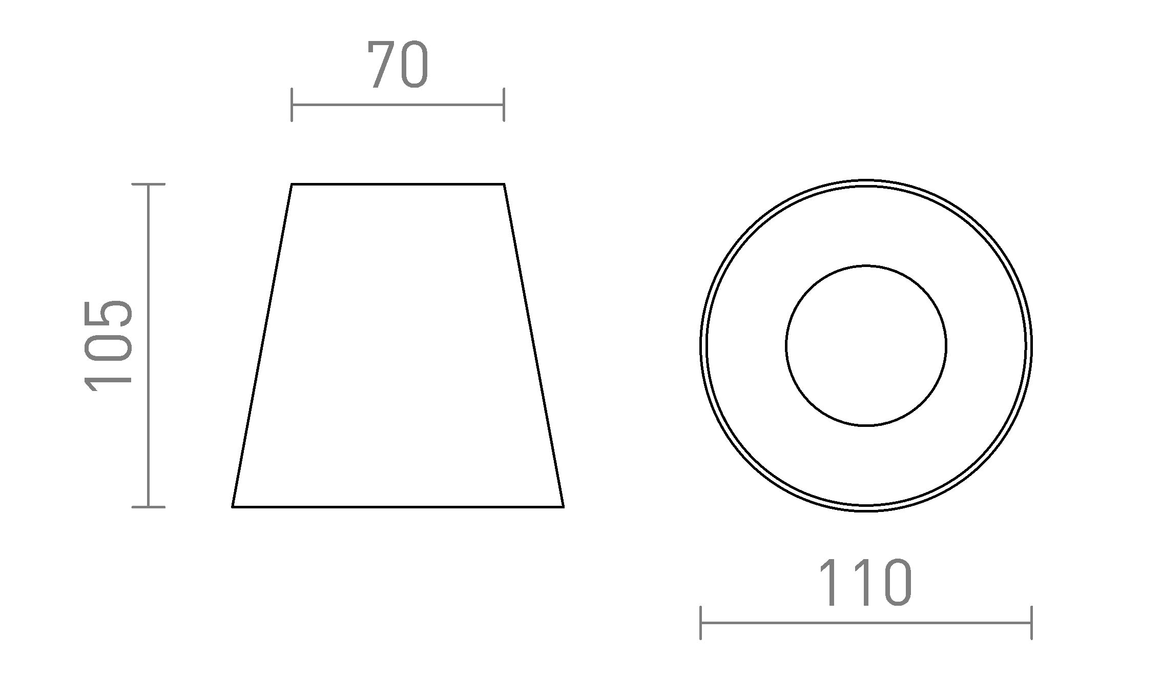VOLCA sufitowa lampa - Product sketch