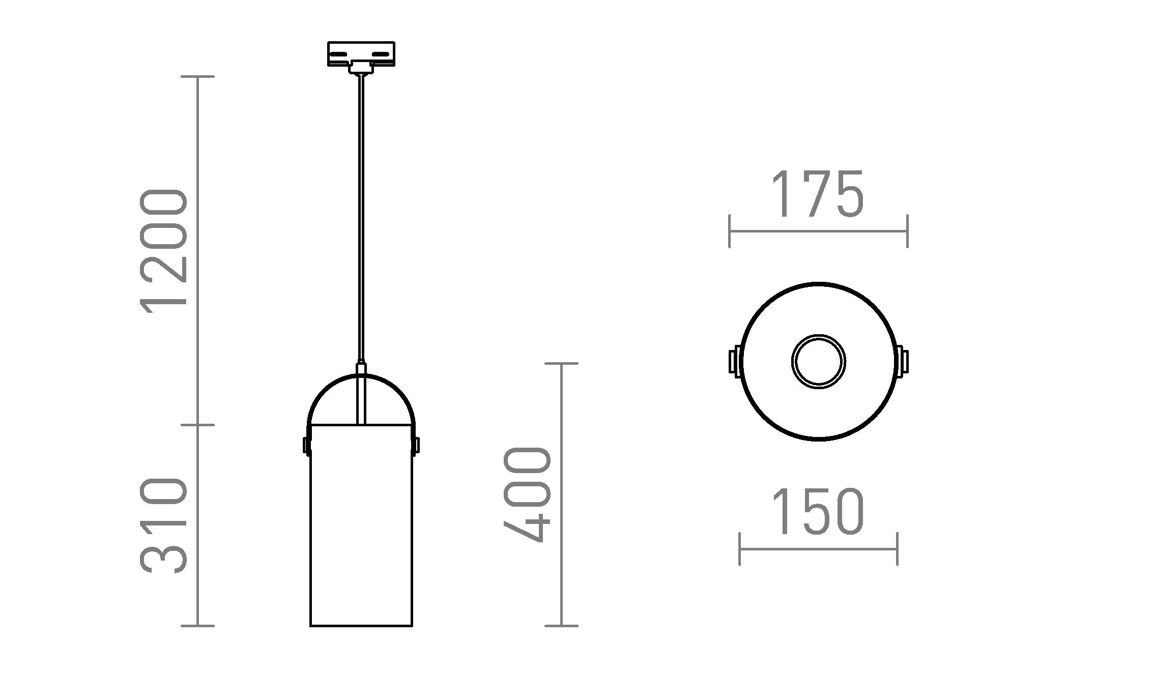 JULIETTA 31 do 3-faz. szyny - Product sketch