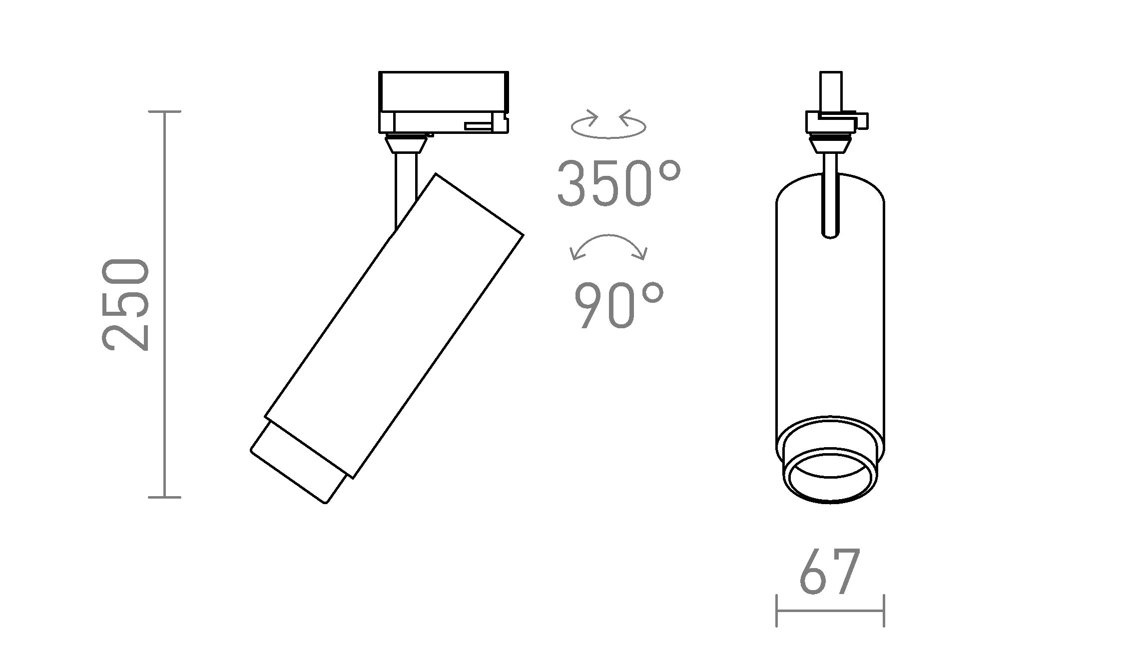 FOCUS 20 DIMM pentru șină cu 3-circuite - Product sketch