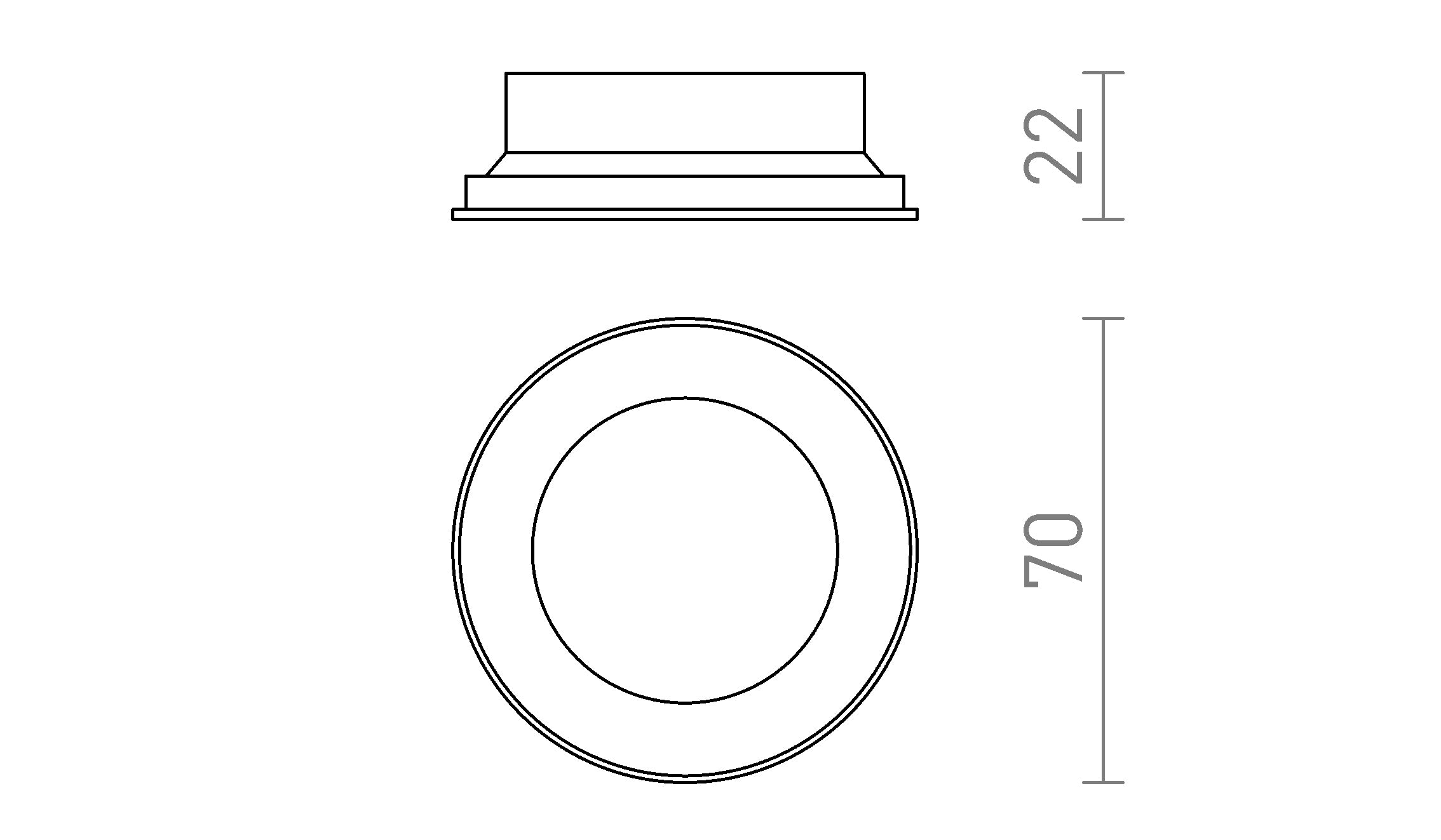 DARIO decorative ring - Product sketch