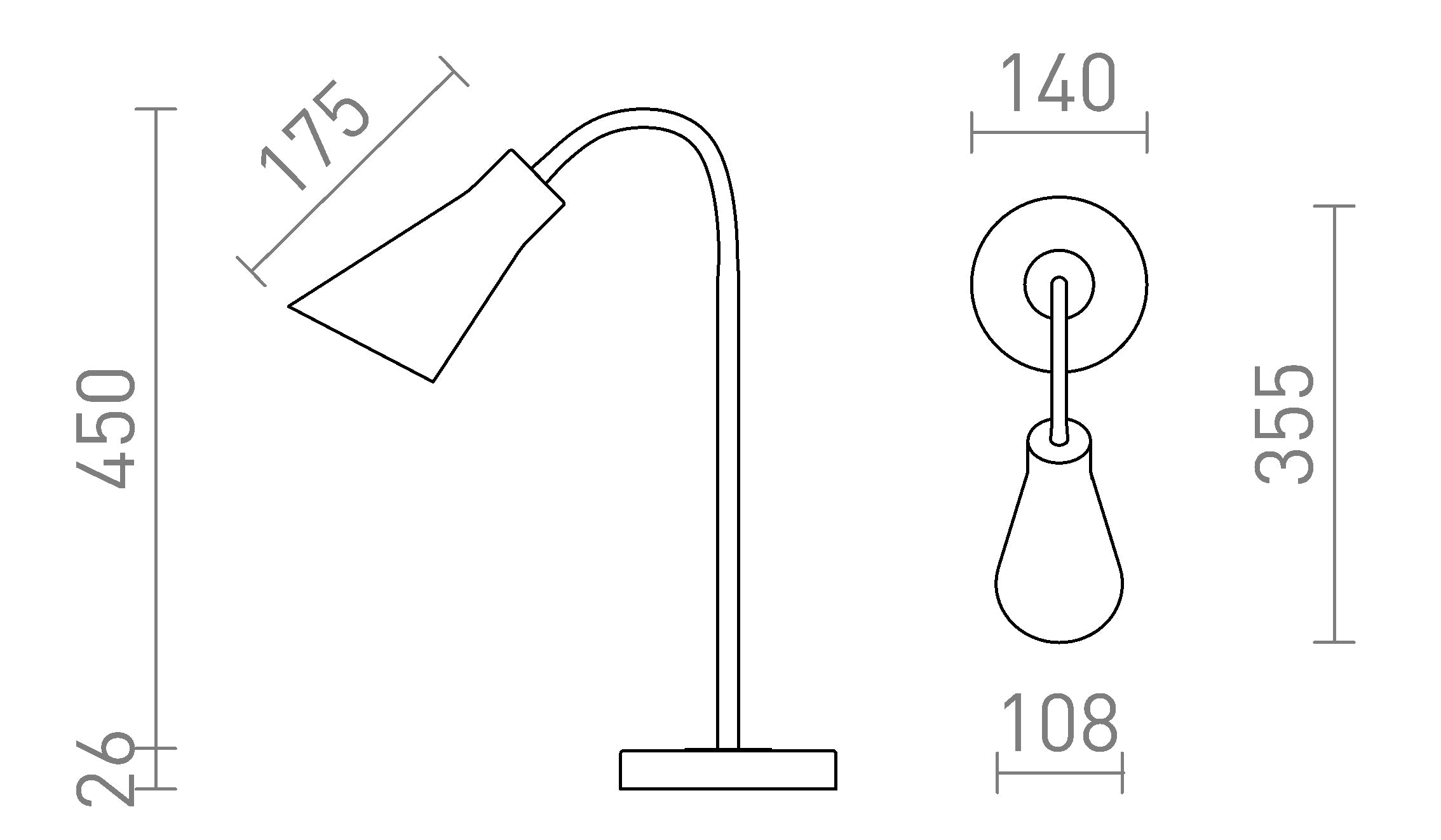 ANIKA table lamp - Product sketch