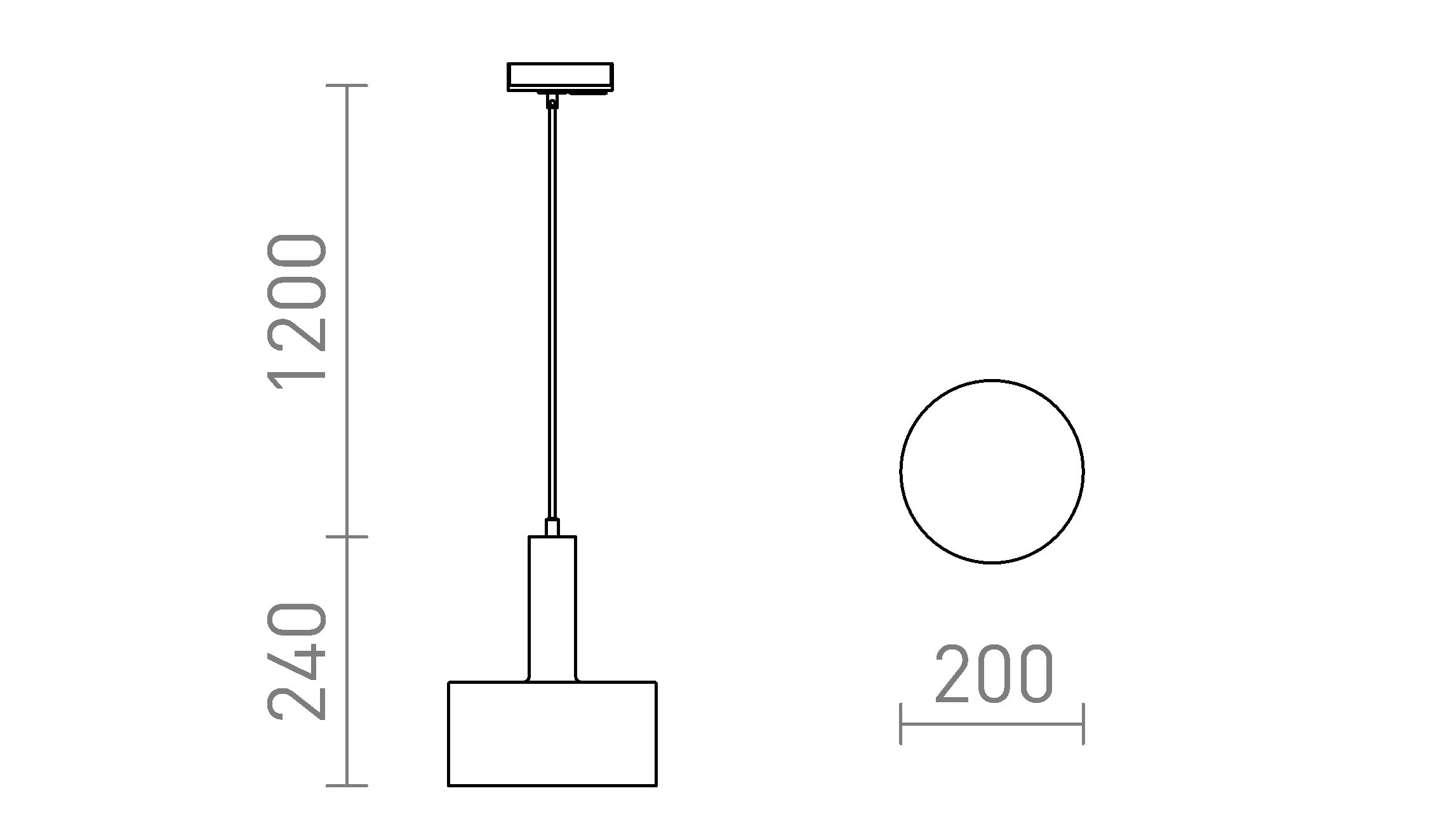 GIULIA 20 para carril monofásico - Product sketch
