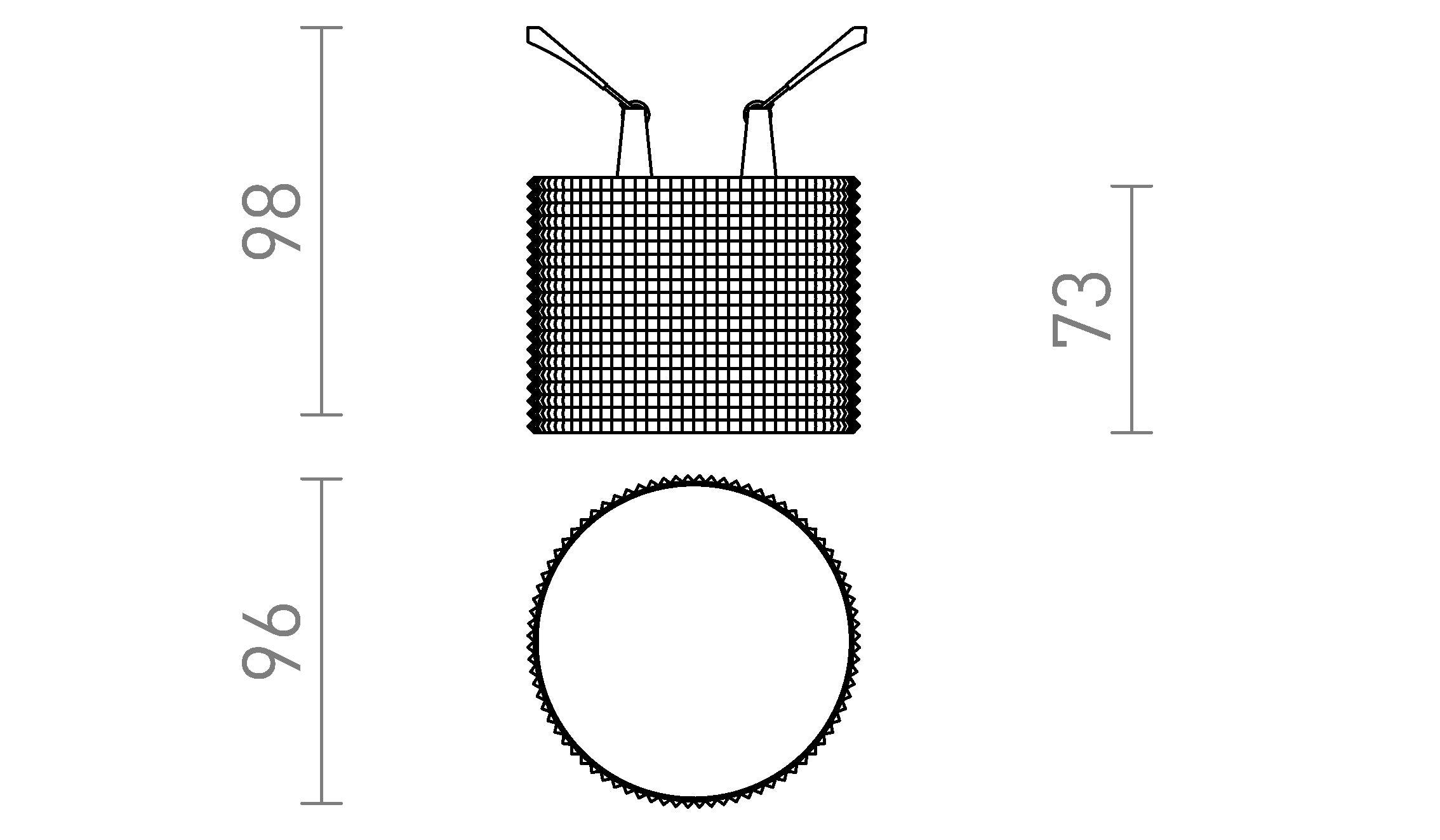 MARENGA RD1 73 wpuszczana lampa - Product sketch