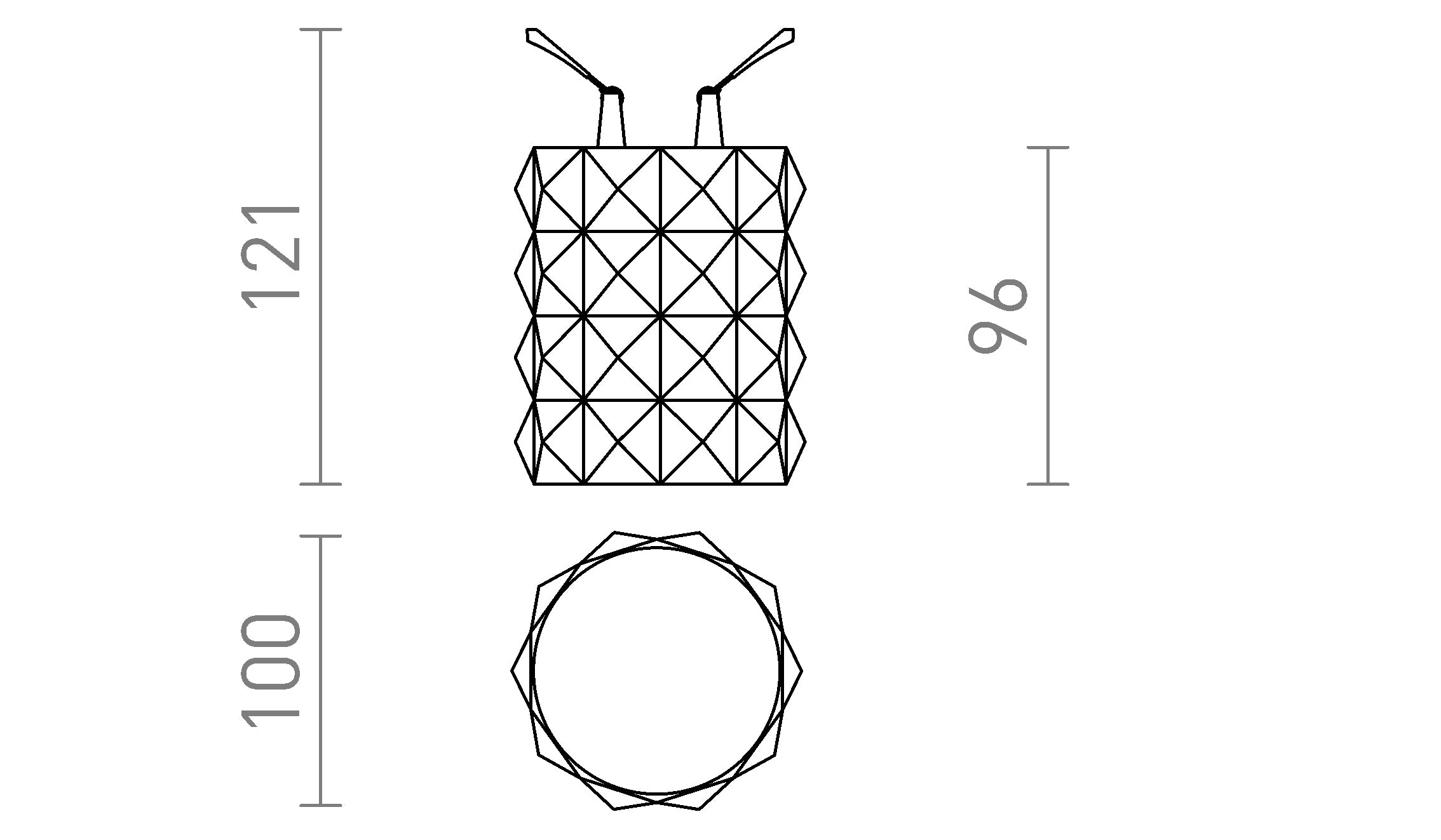 MARENGA RD6 96 χωνευτό λαμπτήρας - Product sketch