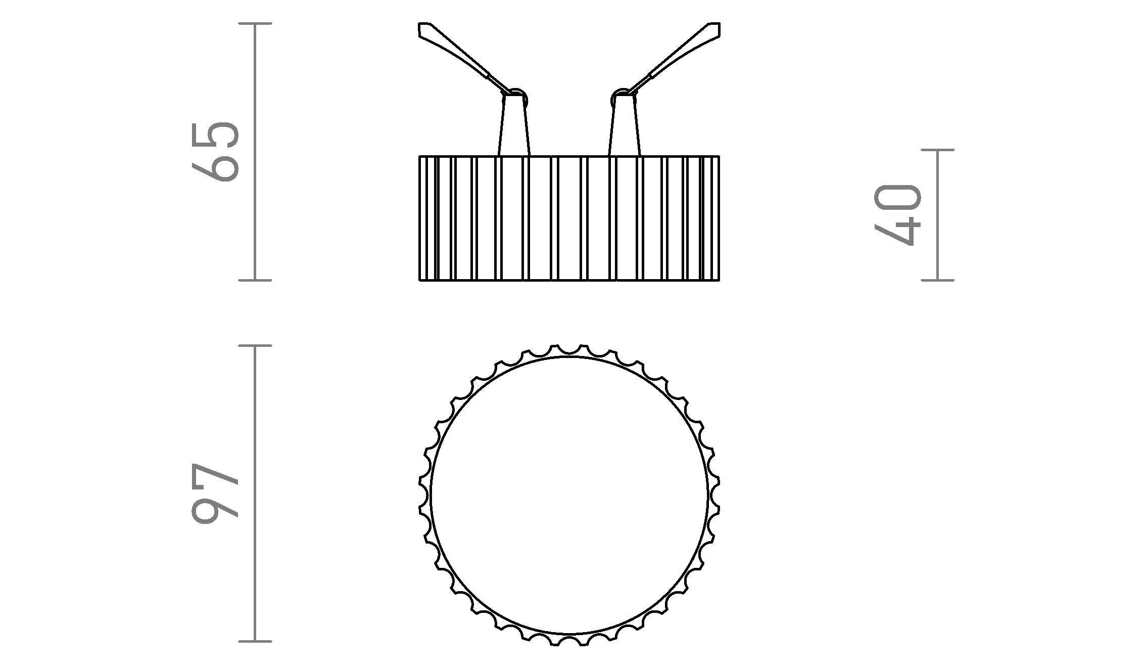 MARENGA RT1 40 empotrada lámpara - Product sketch