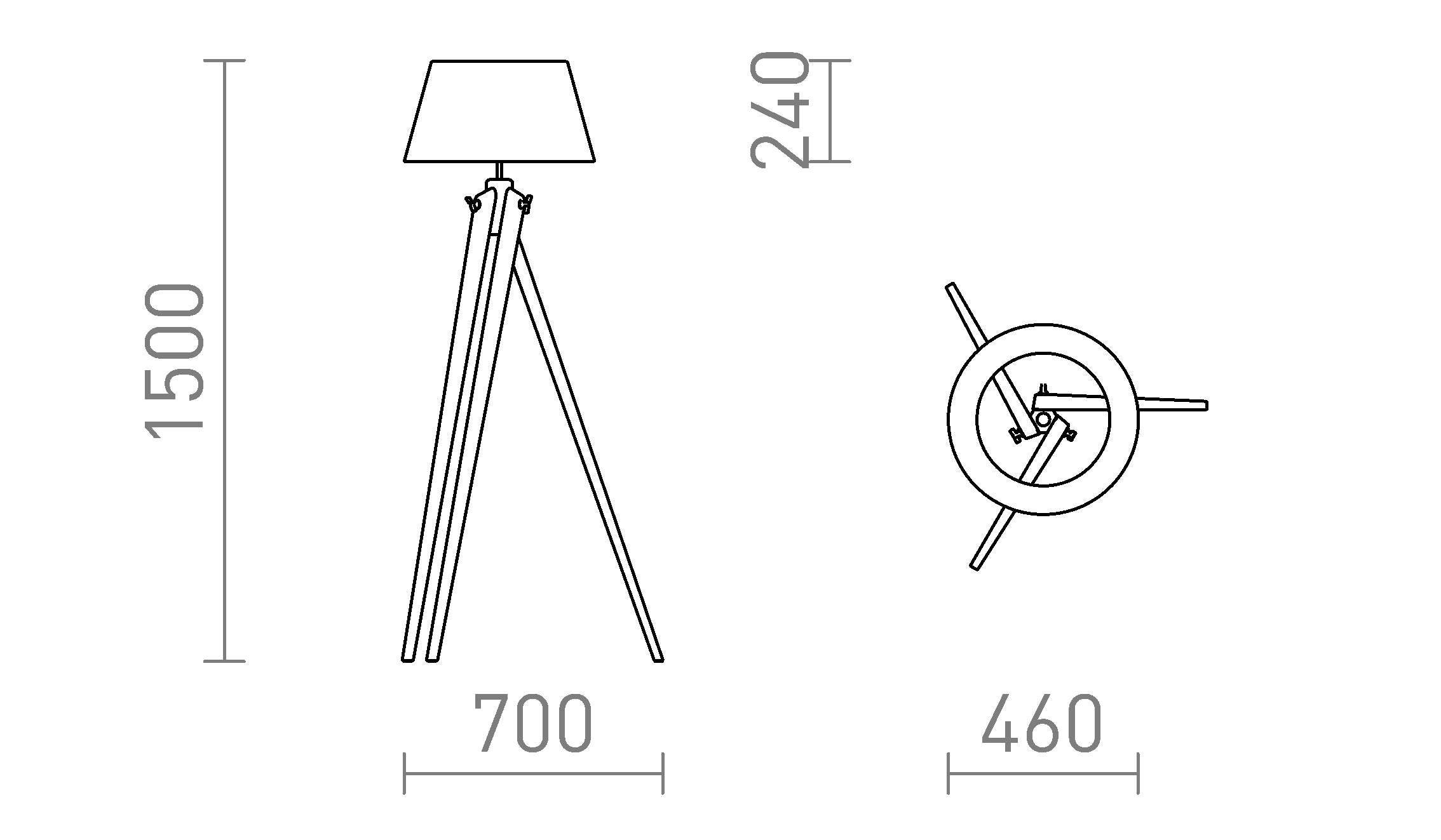 AMBITUS 46 talna lampa - Product sketch