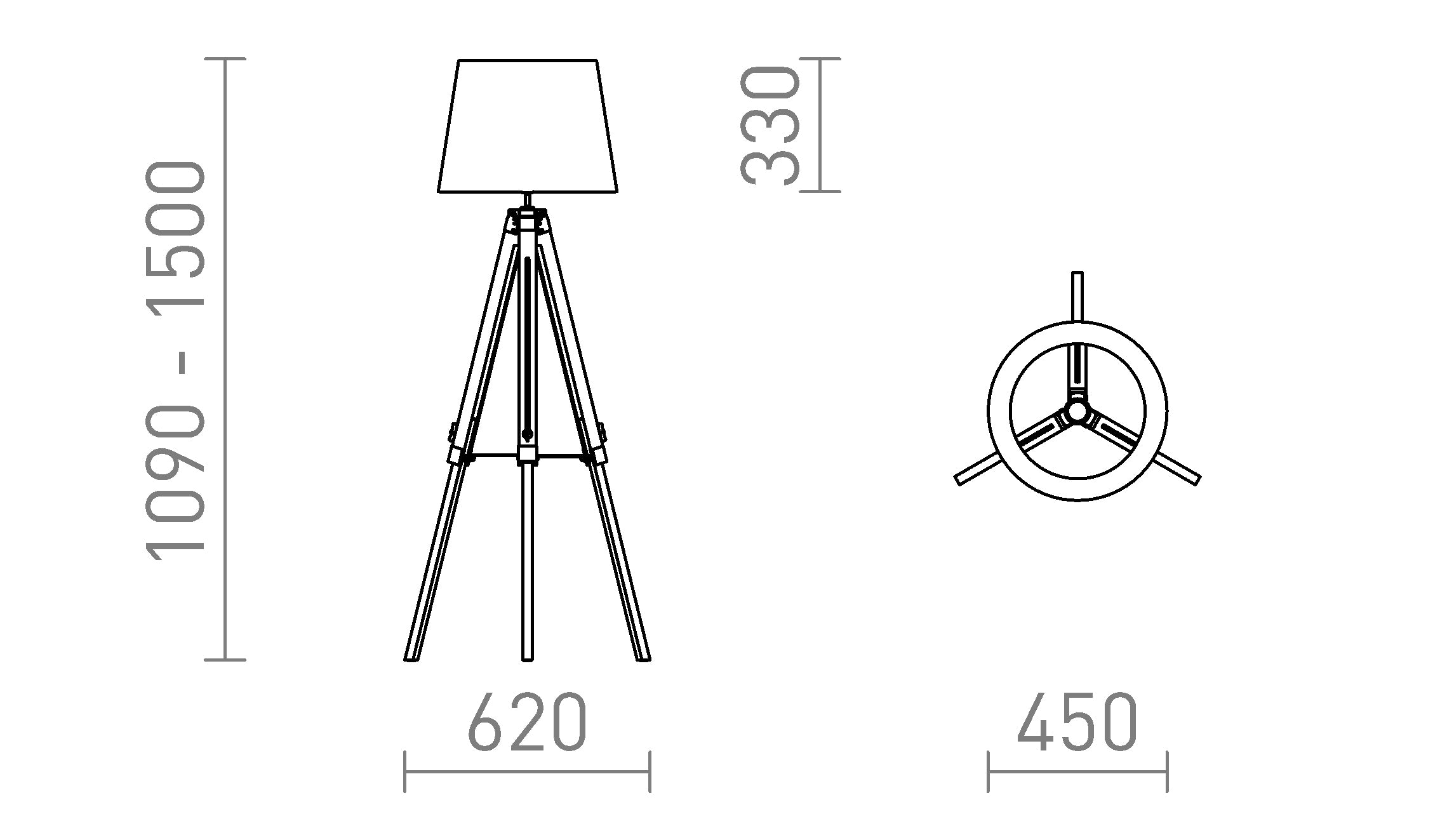 ALVIS/ILUSION φωτιστικό δαπέδου λαμπτήρας - Product sketch