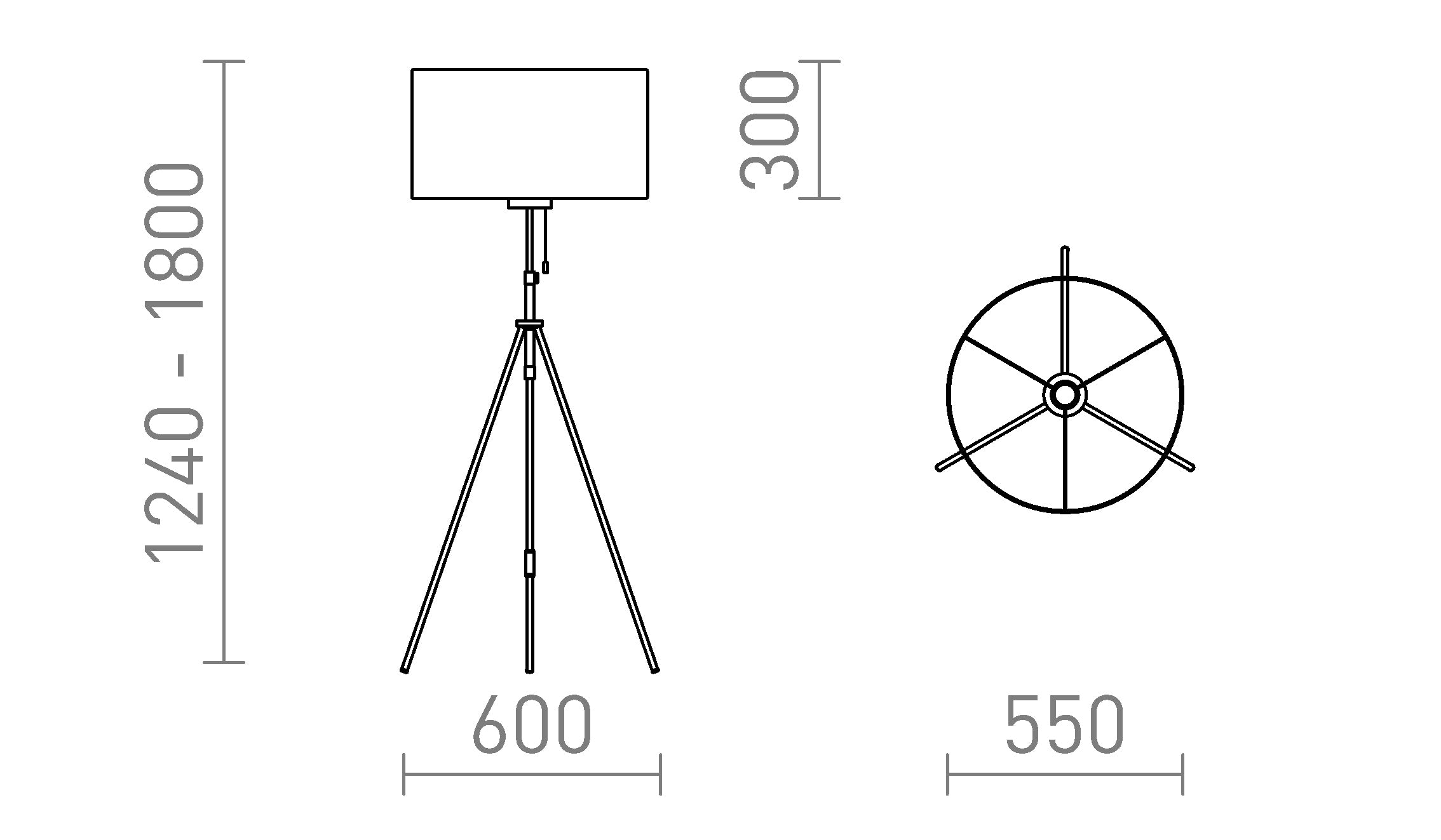 LUTON/RON 55 lampadaire lampe - Product sketch