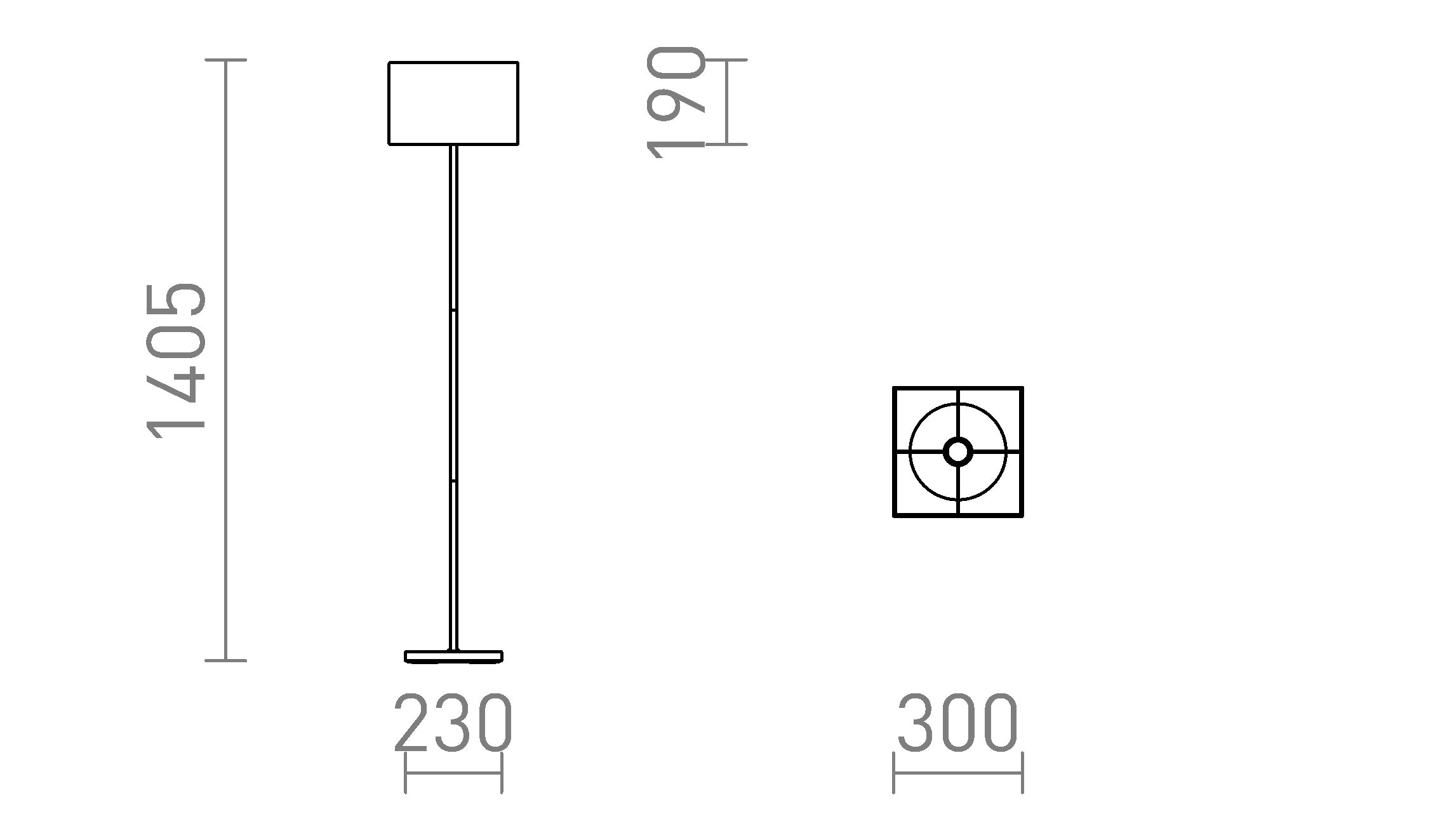 NYC/TEMPO 30/19 podłogowa lampa - Product sketch
