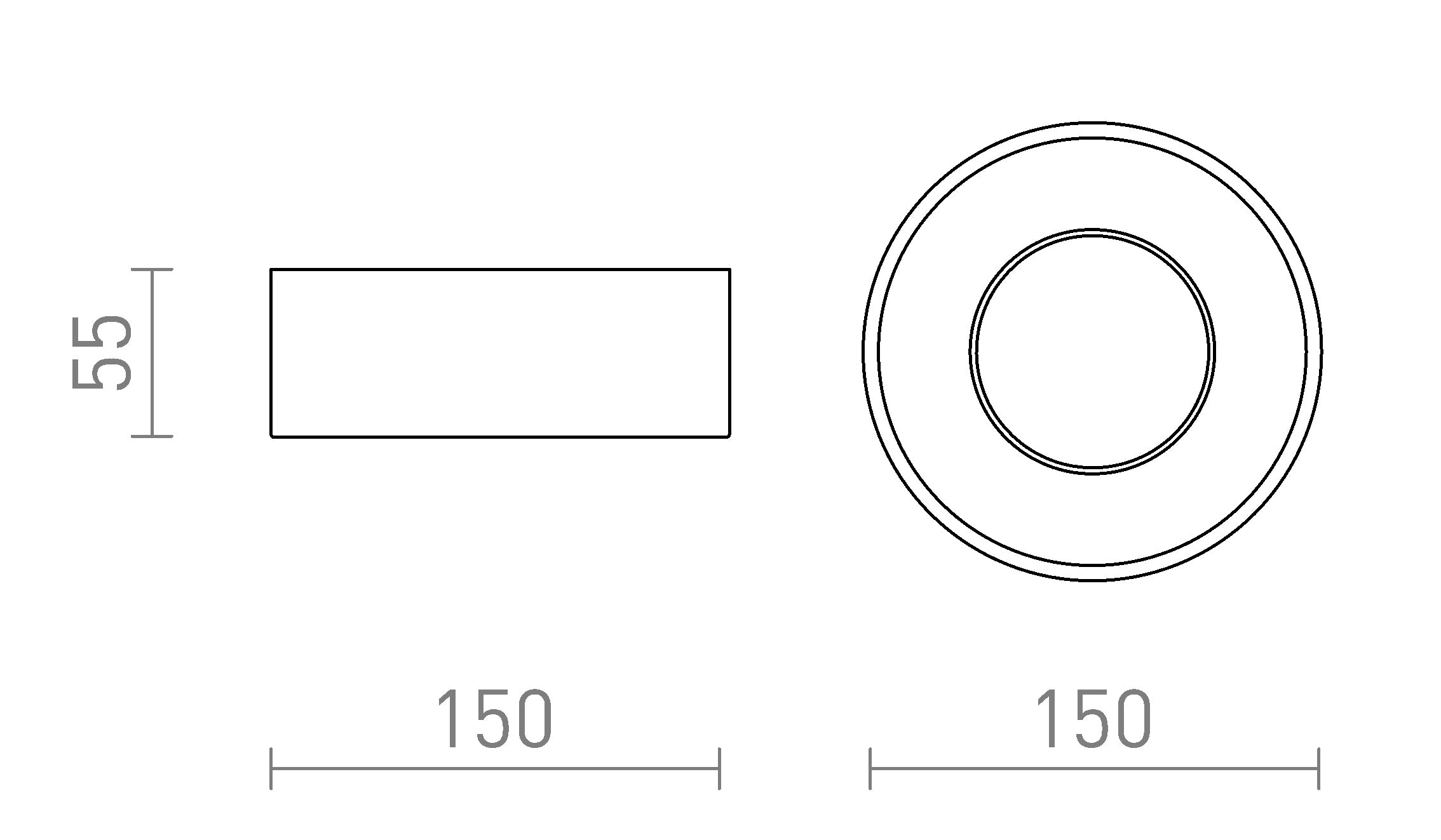 FRAM R natynkowa lampa - Product sketch