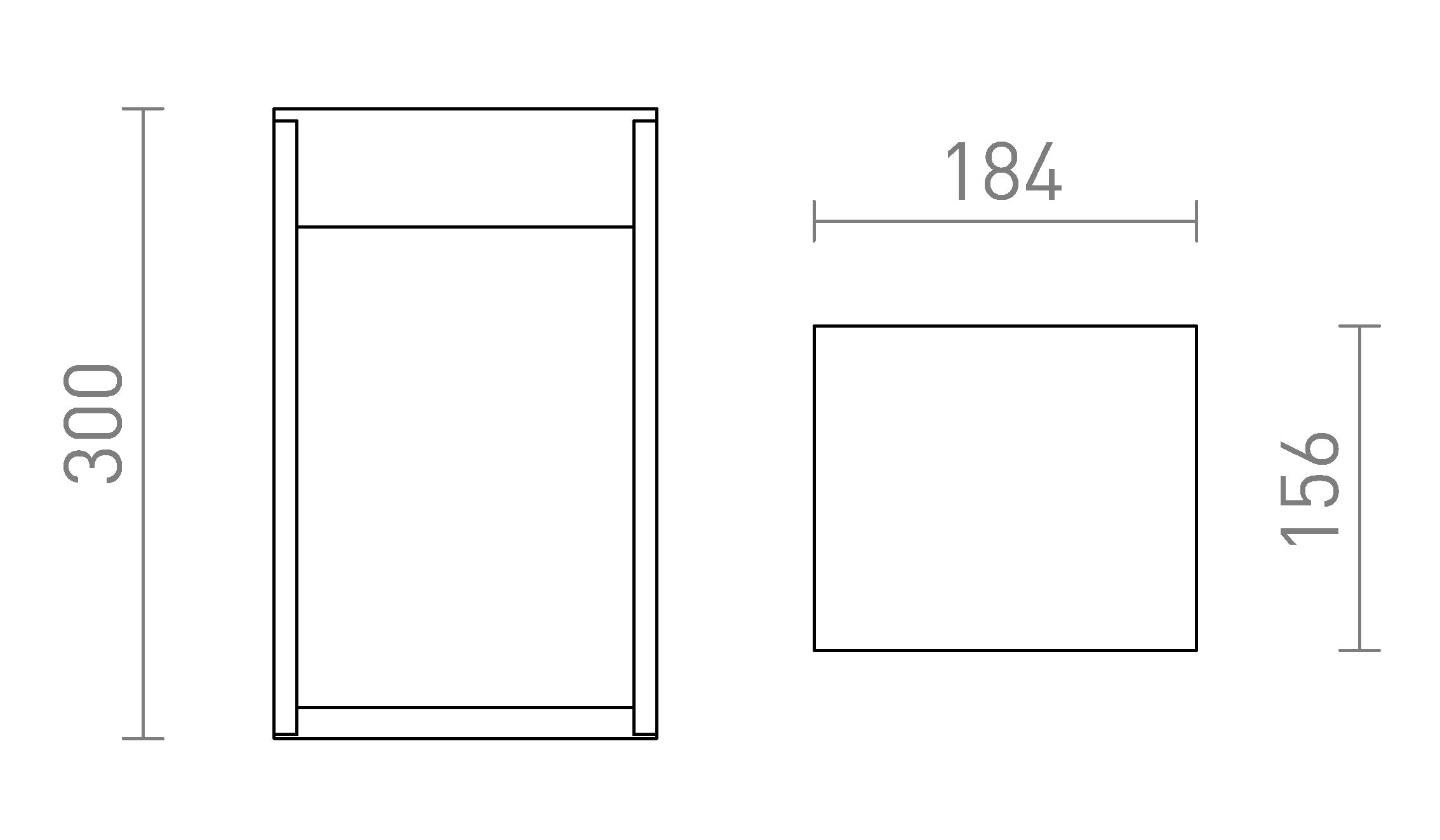 KING 30 podłogowa lampa - Product sketch