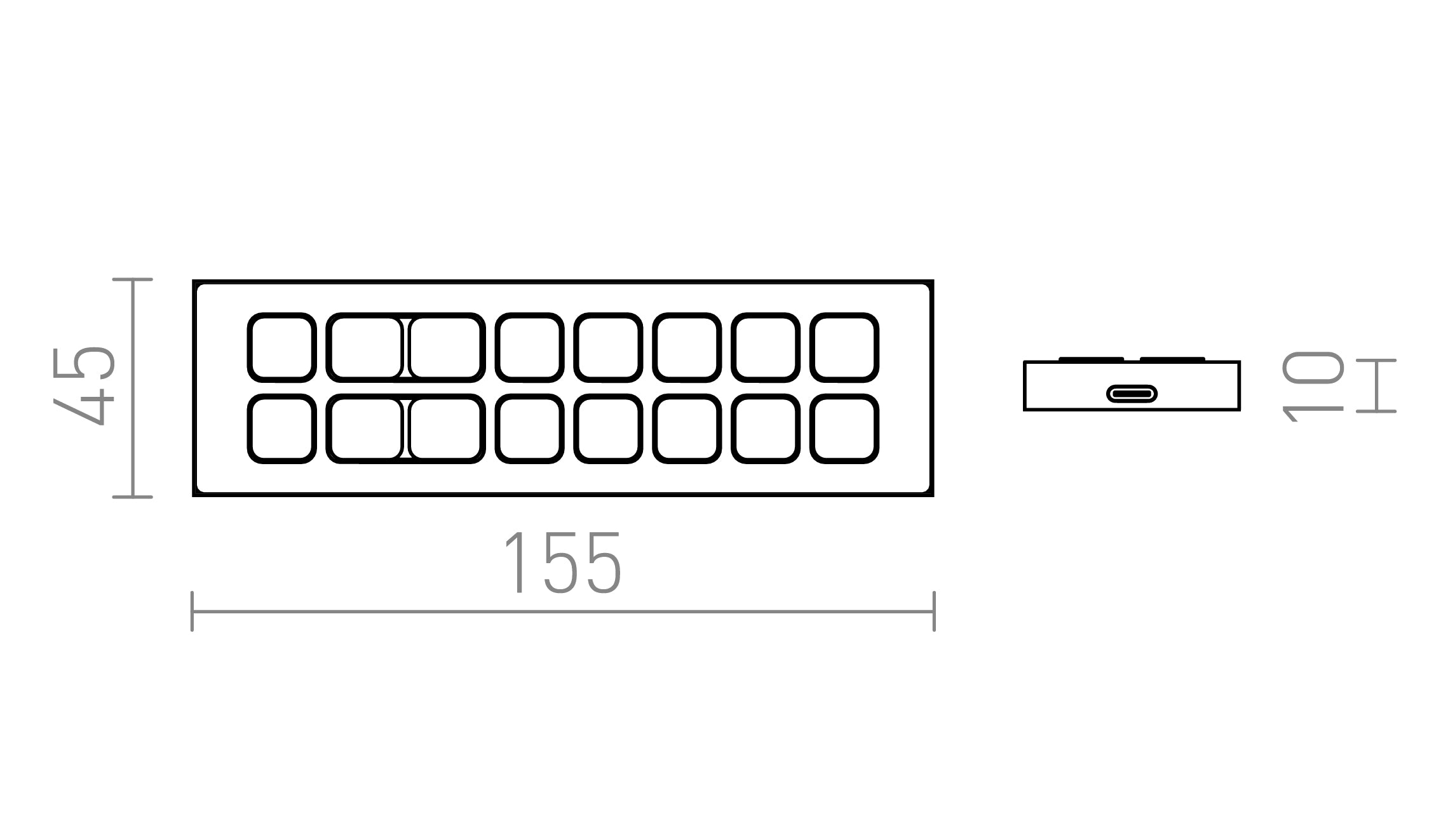 VEGA TUYA Afstandsbediening - Product sketch
