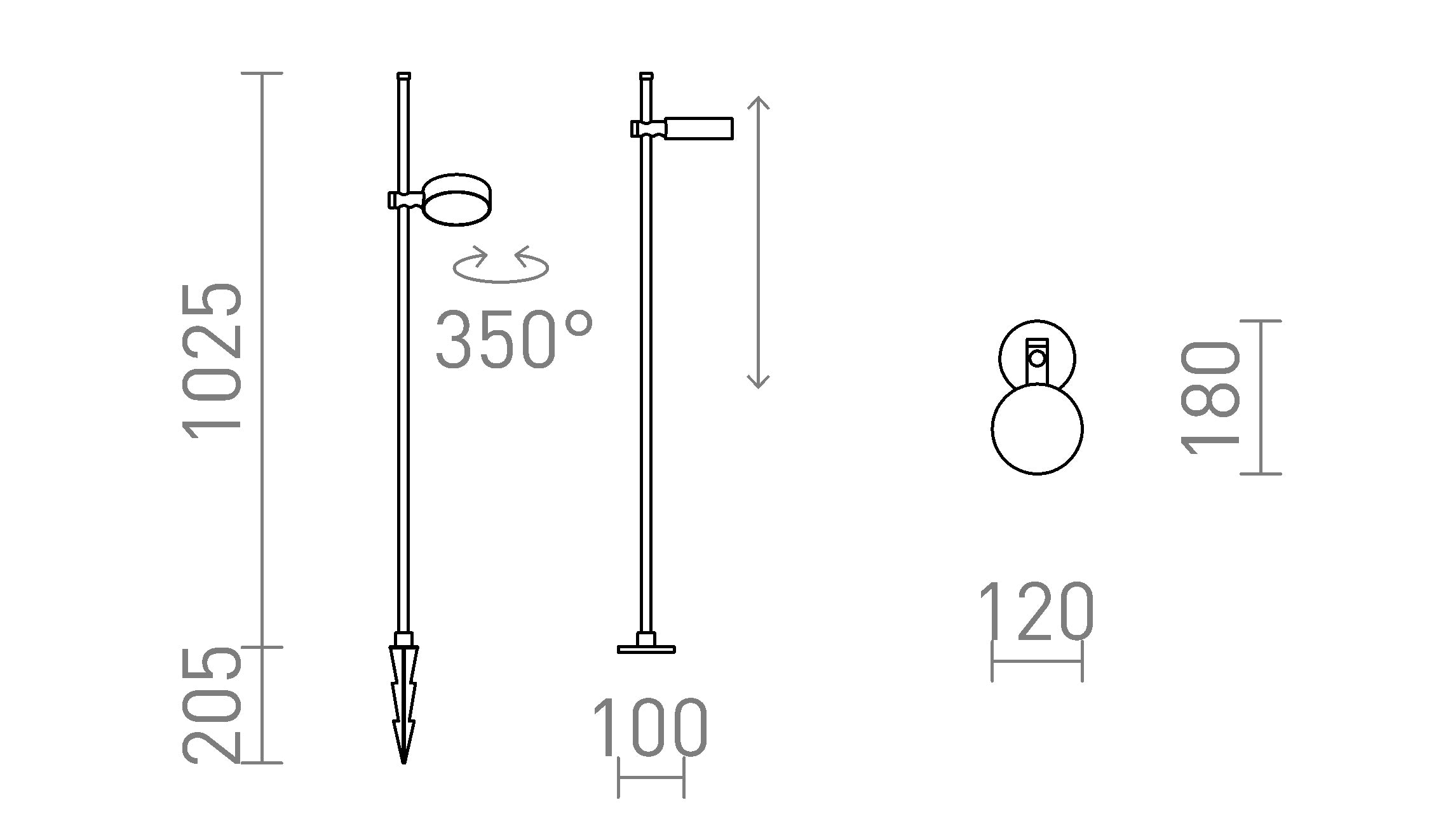 KATONA lattia / piikillä lamppu - Product sketch