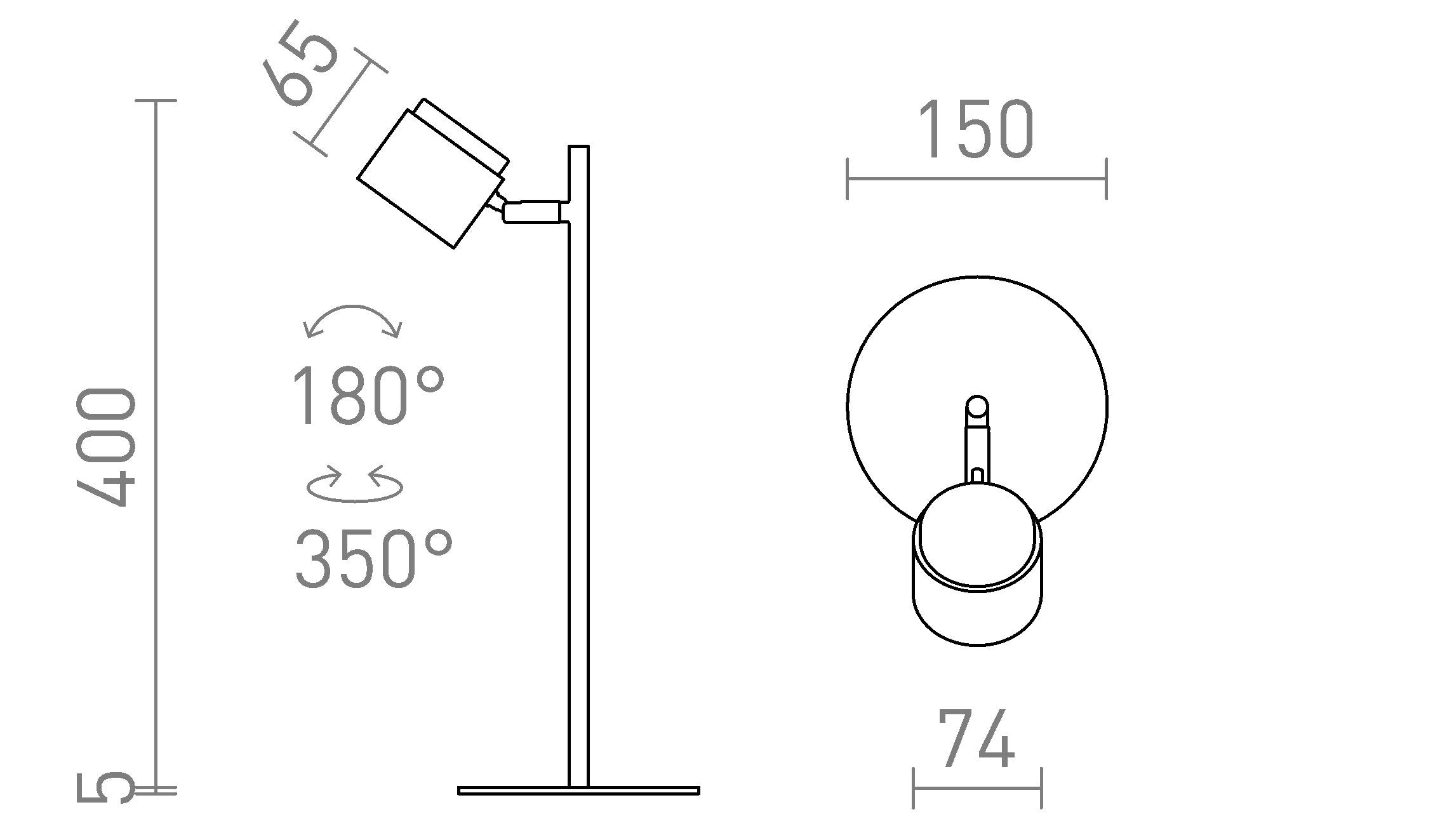 NOVA de mesa lámpara - Product sketch