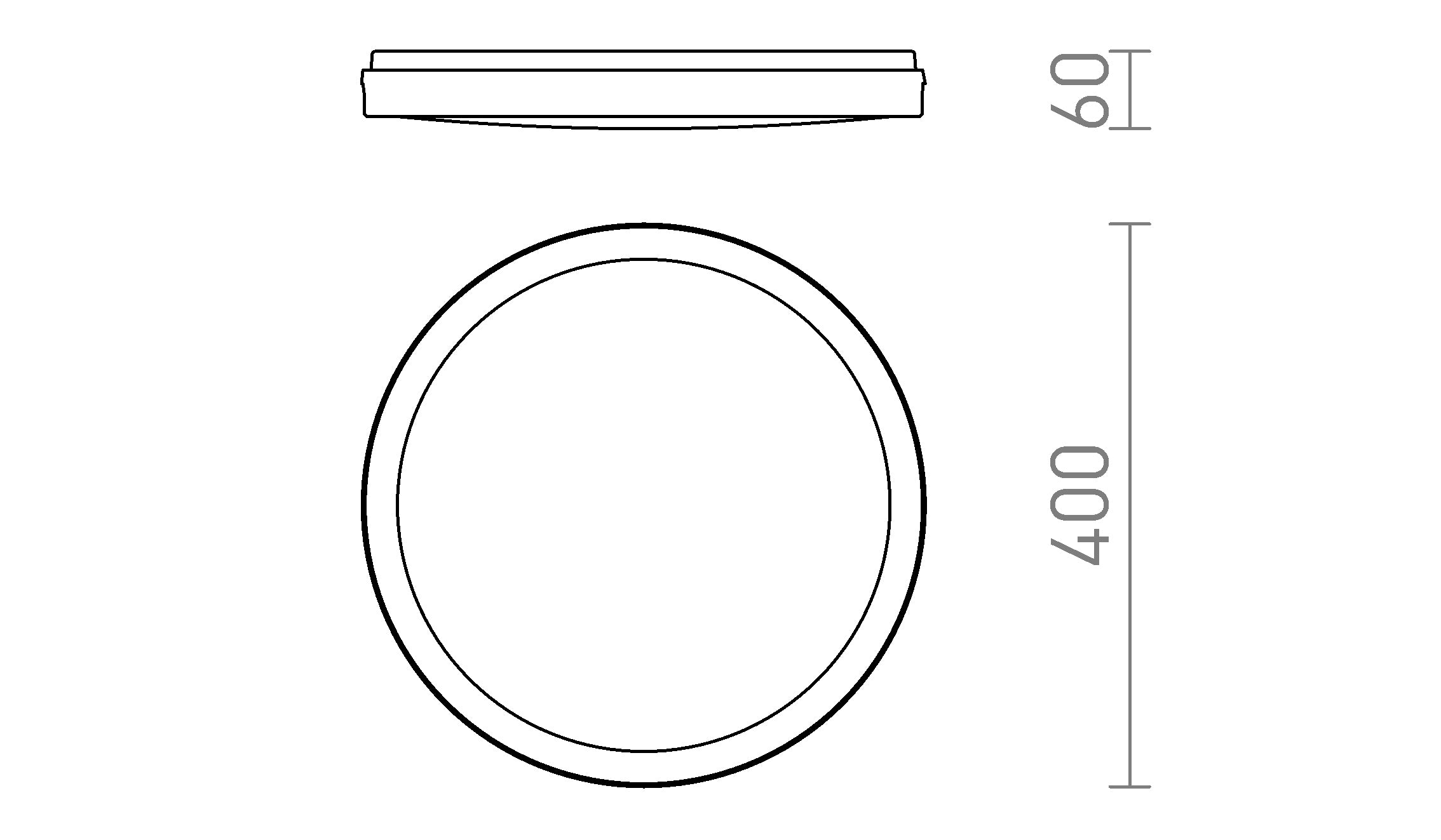 SONO 40 applique/plafoniera lampada - Product sketch