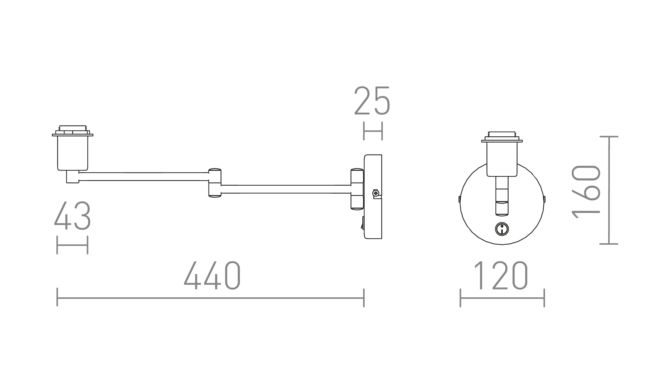AVENIDA ścienna lampa - Product sketch