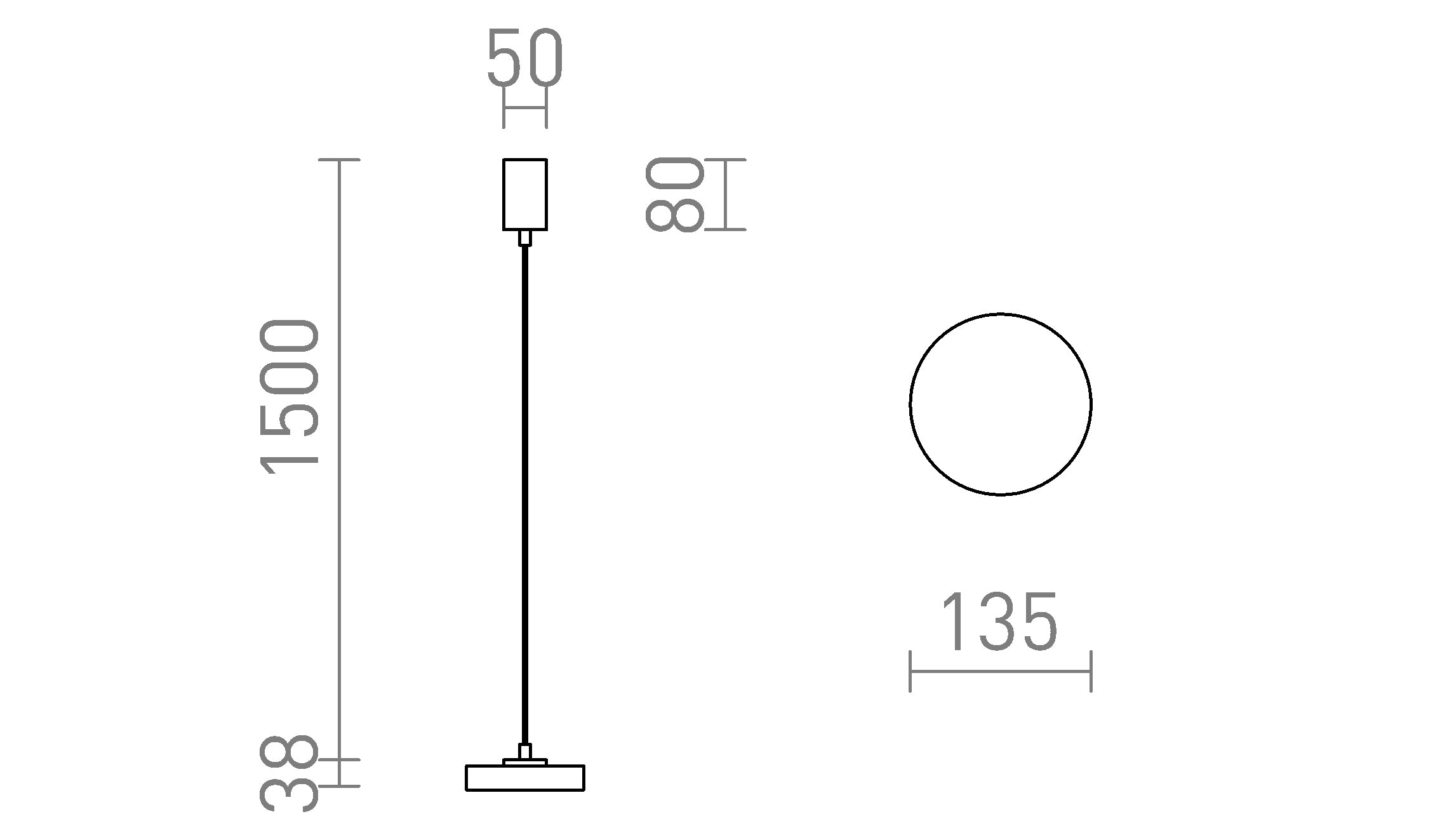 ARETHA I wisząca lampa - Product sketch