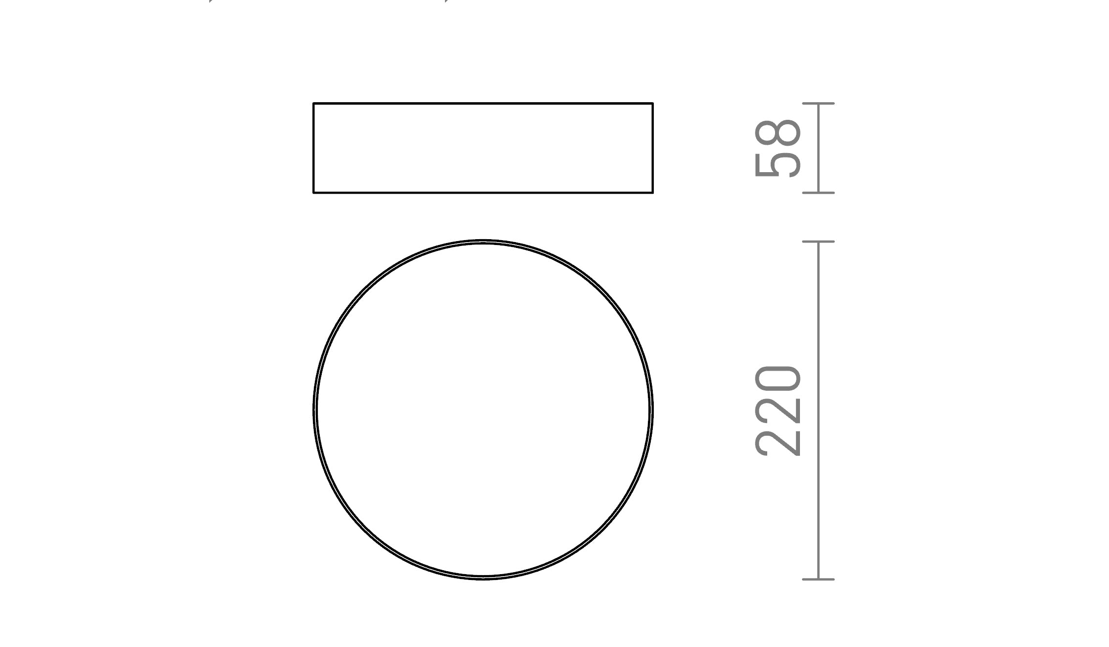 LARISA R 22 teto lâmpada - Product sketch