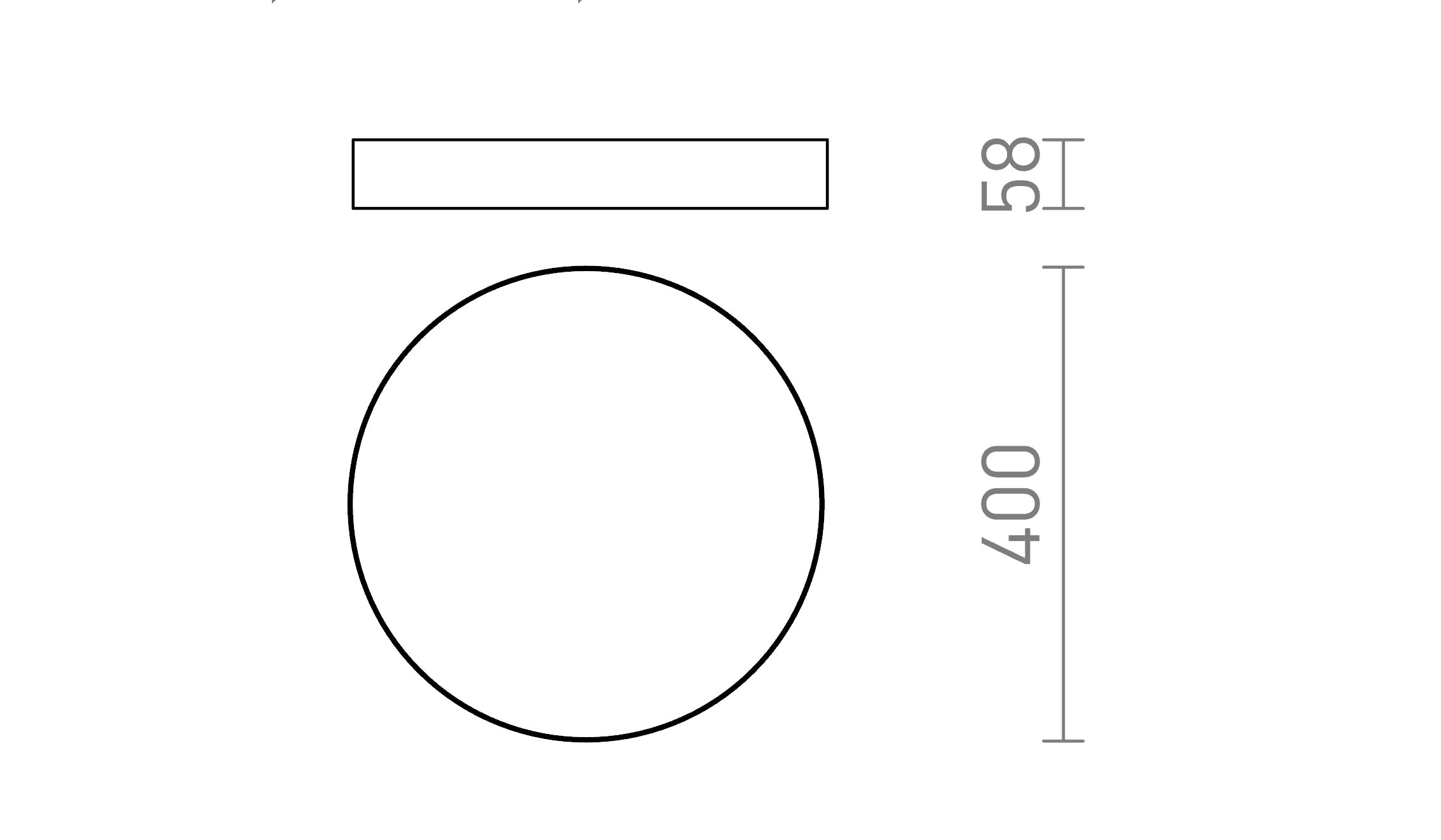 LARISA R 40 DIMM sufitowa lampa - Product sketch