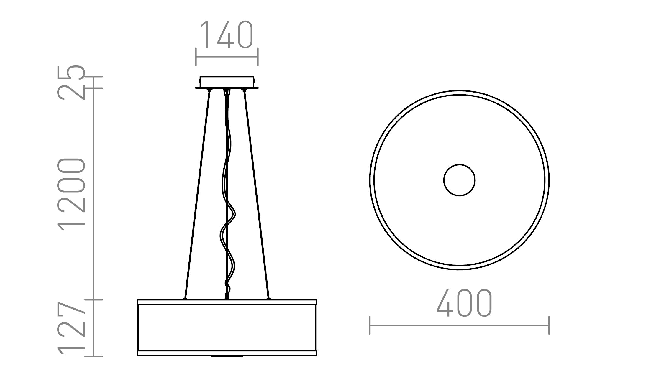 CASSABLANCA LED 40 wisząca lampa - Product sketch