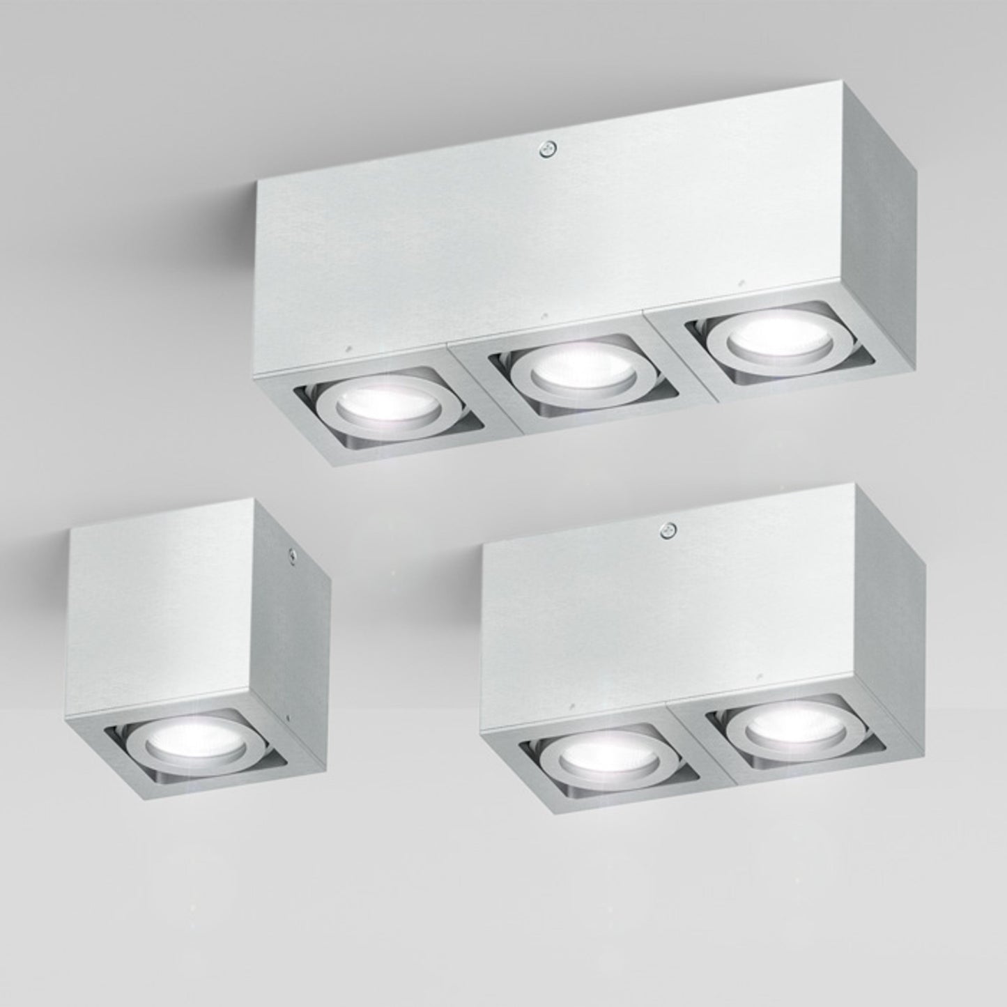 RENDL surface mounted lamp BERIT II ceiling aluminum 230V GU10 2x50W R10120 3