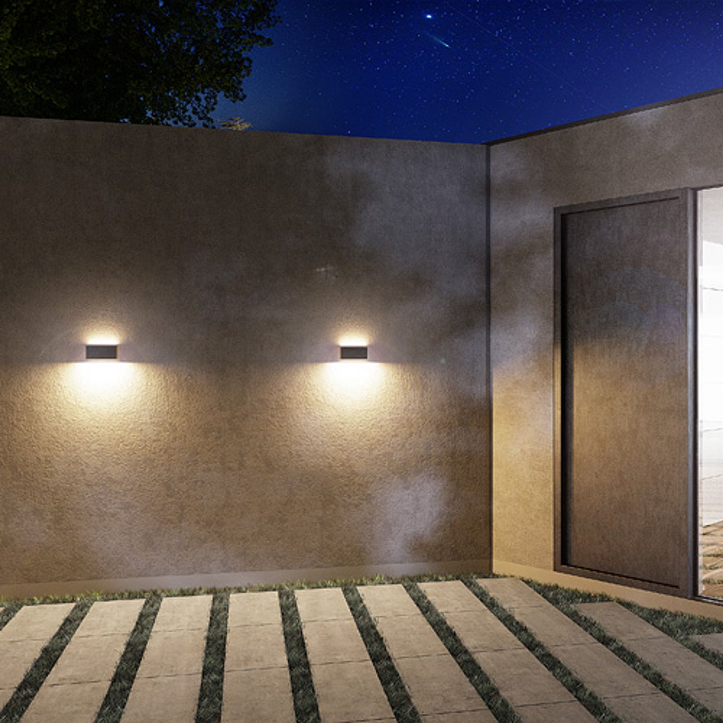 RENDL outdoor lamp WOOP wall anthracite grey 230V R7s 78mm 12W IP54 R10439 3