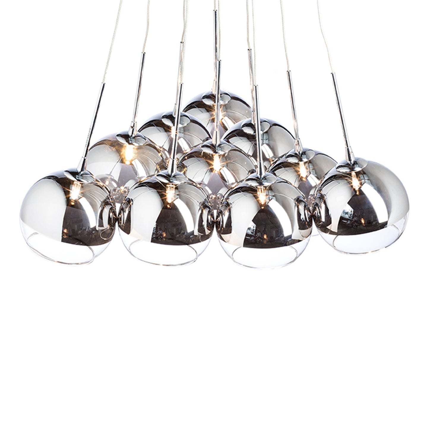 RENDL pendant lamp ASTRAL pendant chrome-tinted glass/clear glass 230V/12V G4 10x20W R10513 1