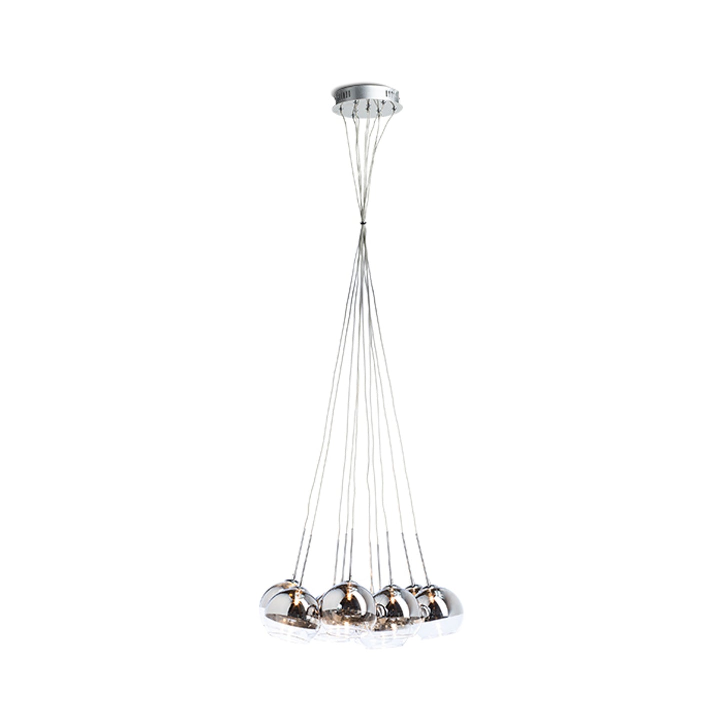 RENDL pendant lamp ASTRAL pendant chrome-tinted glass/clear glass 230V/12V G4 10x20W R10513 2