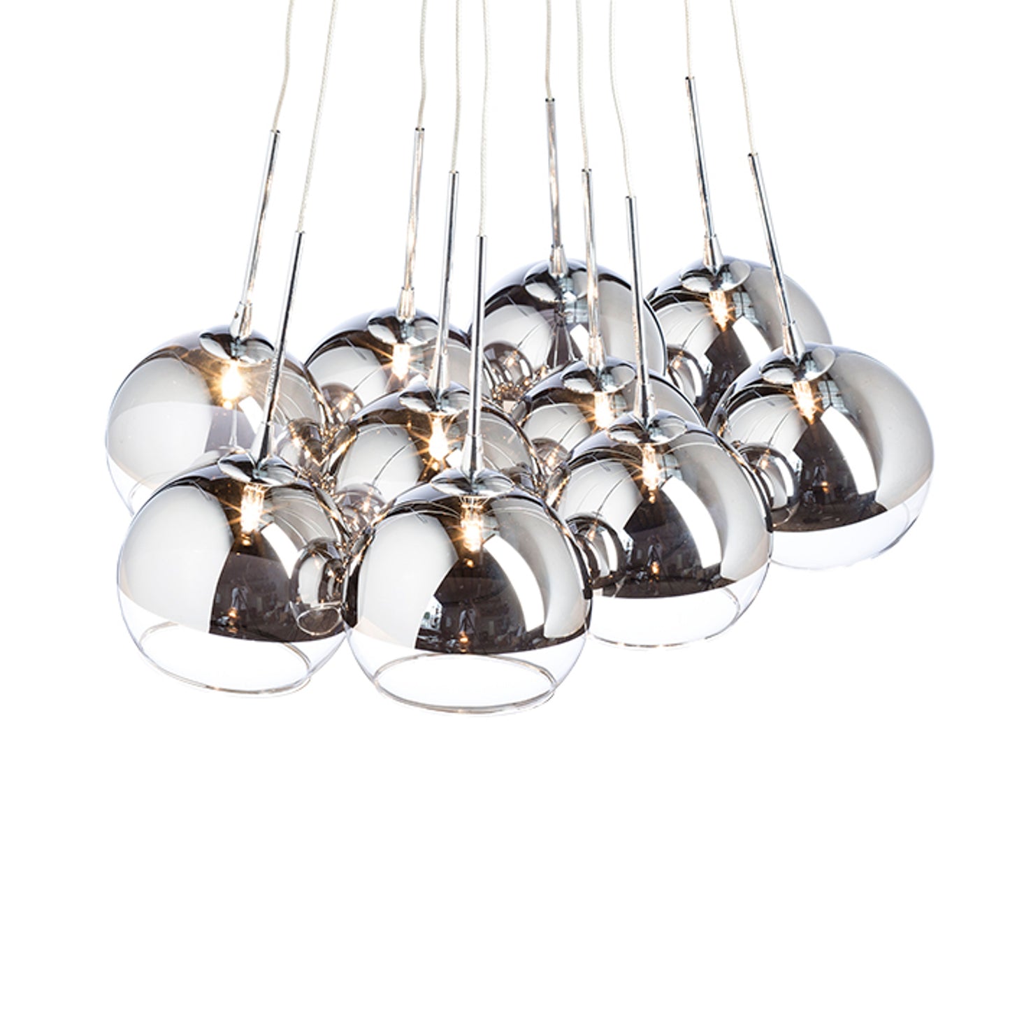 RENDL pendant lamp ASTRAL pendant chrome-tinted glass/clear glass 230V/12V G4 10x20W R10513 3