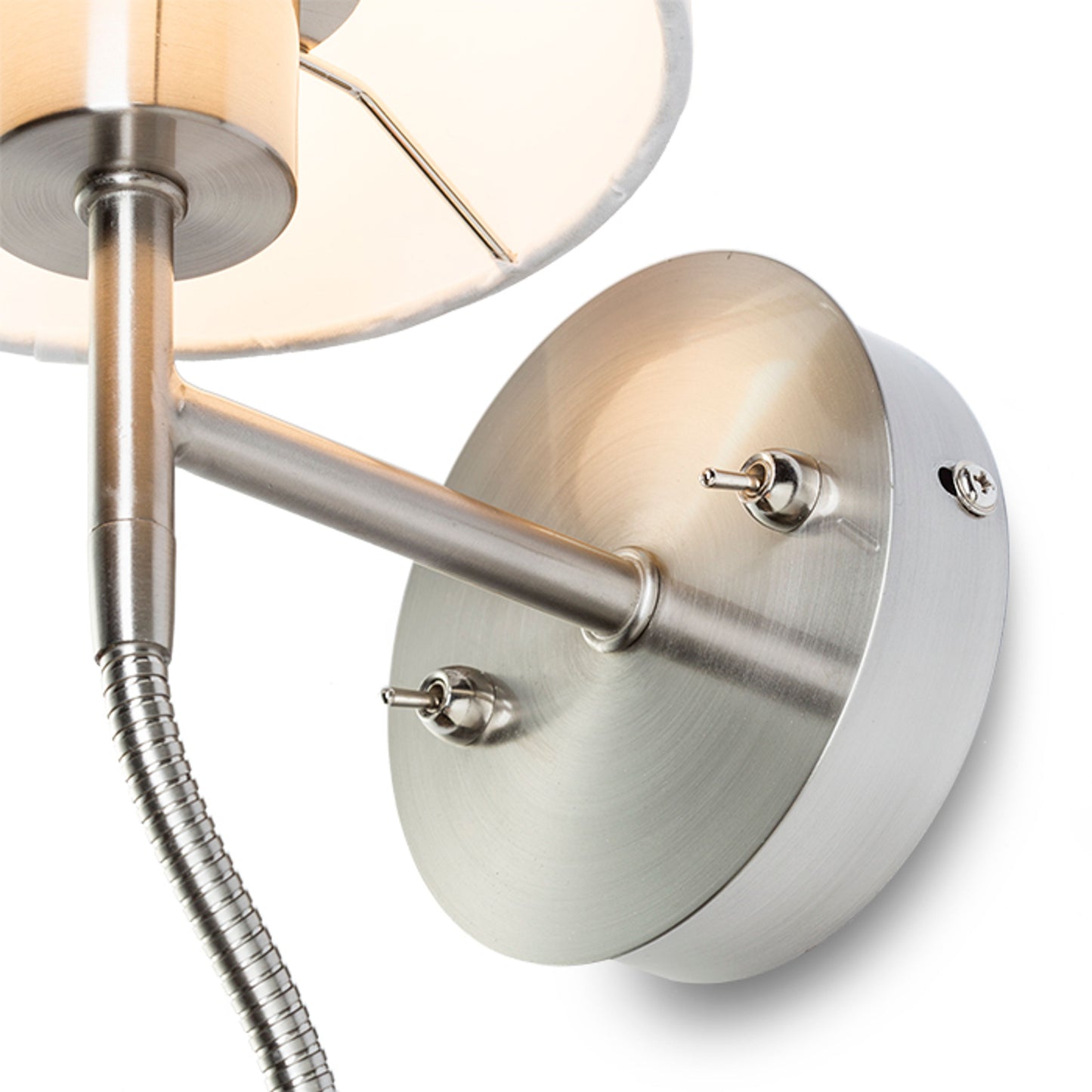 RENDL wall lamp VERSA wall with shade white matt nickel 230V LED E27 LED 15+3W 40° 3000K R10580 2